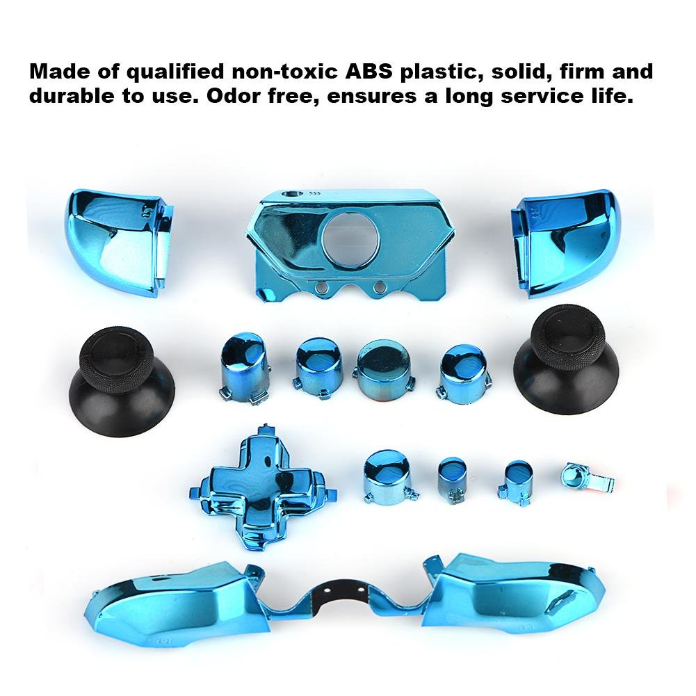 Original Title: Full Set for One, Thumbsticks ABXY Buttons Dpad Replace Part for One Controller 3.5mm Jack(Blue)    Optimized Title: **Xbox One Controller Replacement Parts - Full Set with Thumbsticks, ABXY Buttons, D-Pad & 3.5mm Jack (Blue) - Perfect for Gaming & DIY Repairs**