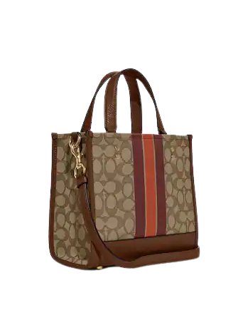 Coach Dempsey Tote 22 - Signature Jacquard with Stripe & Coach Patch | Stylish Designer Handbag for Women, Work, Travel & Everyday Use