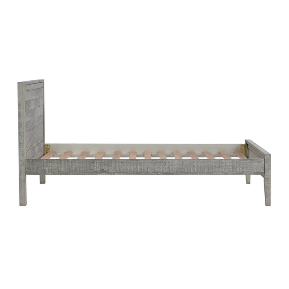 Alaterre Windsor 3-Piece Twin Bedroom Set with Panel Bed & 2 Nightstands - Driftwood Gray - Perfect for Kids' Rooms, Guest Bedrooms & Small Spaces