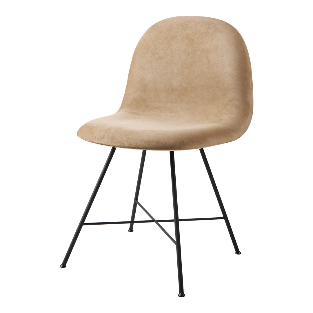 Gubi 3D Dining Chair - Modern Upholstered Front & Center Base - Perfect for Contemporary Dining Rooms & Restaurant Decor