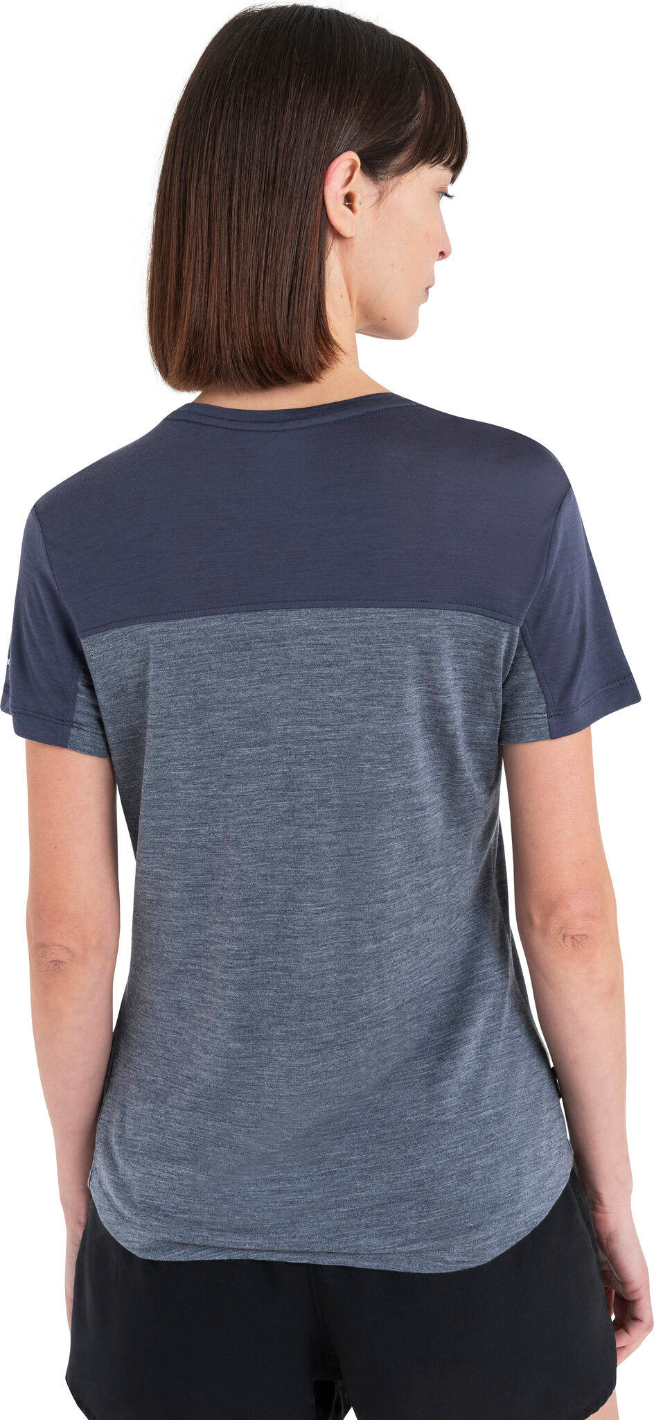 125 Cool Lite Sphere III Merino Blend Color Block T-Shirt for Women - Soft & Breathable Wool Tee - Perfect for Hiking, Travel & Casual Wear