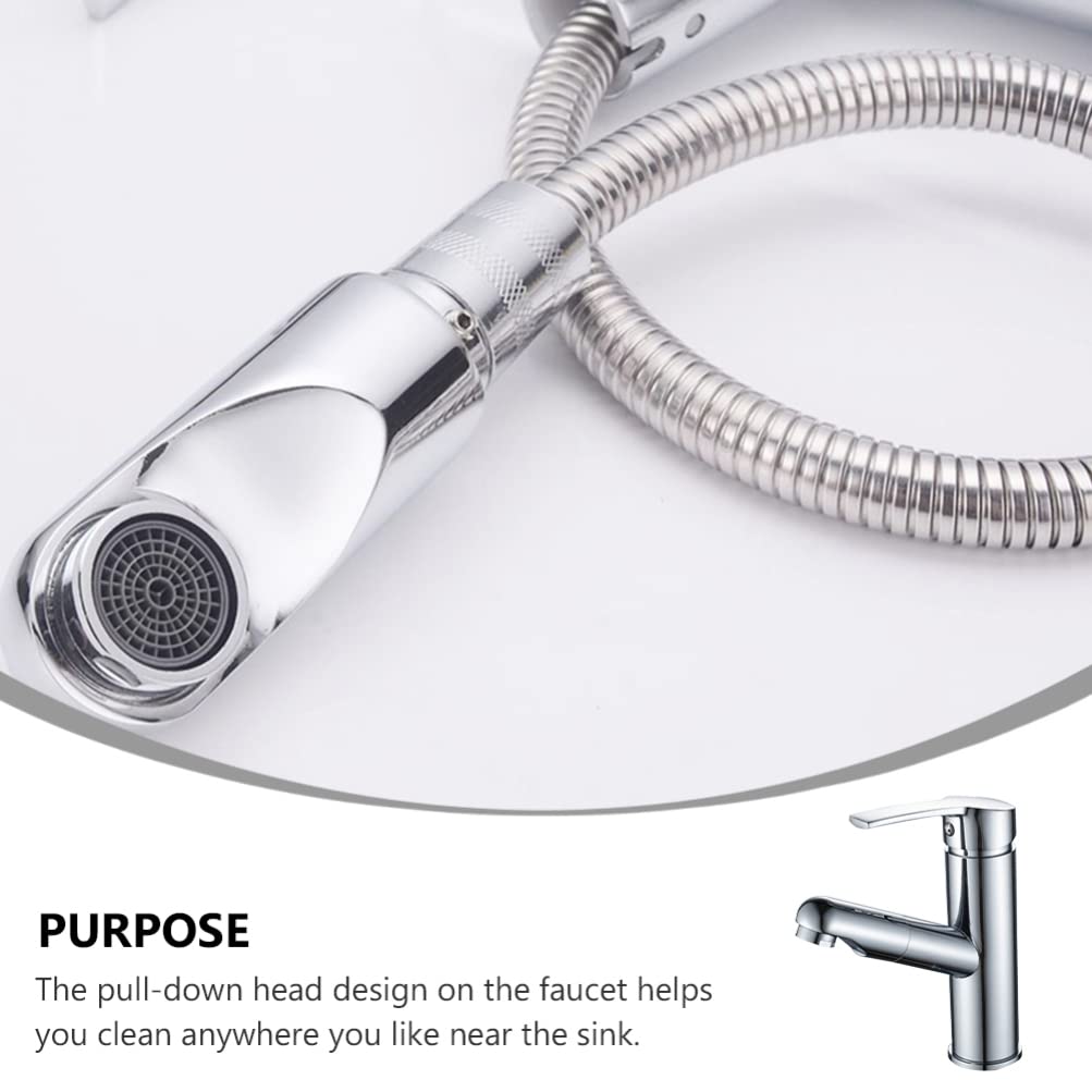 DOITOOL Stainless Steel Single Hole Pull Down Kitchen Faucet with Sprayer - Modern Waterfall Design for Sink, Bar, Laundry & Bathroom | Durable & Easy Install for Home & Commercial Use