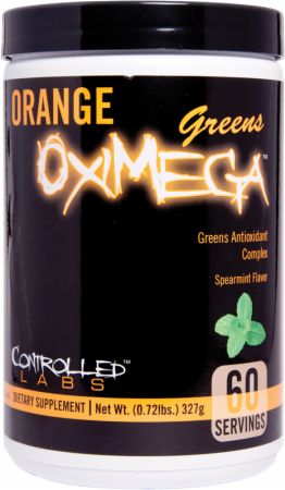 Controlled Labs Orange OxiMega Greens Powder - Spearmint Flavor 327g | Superfood Supplement for Immune Support & Detox | Perfect for Smoothies & Daily Nutrition