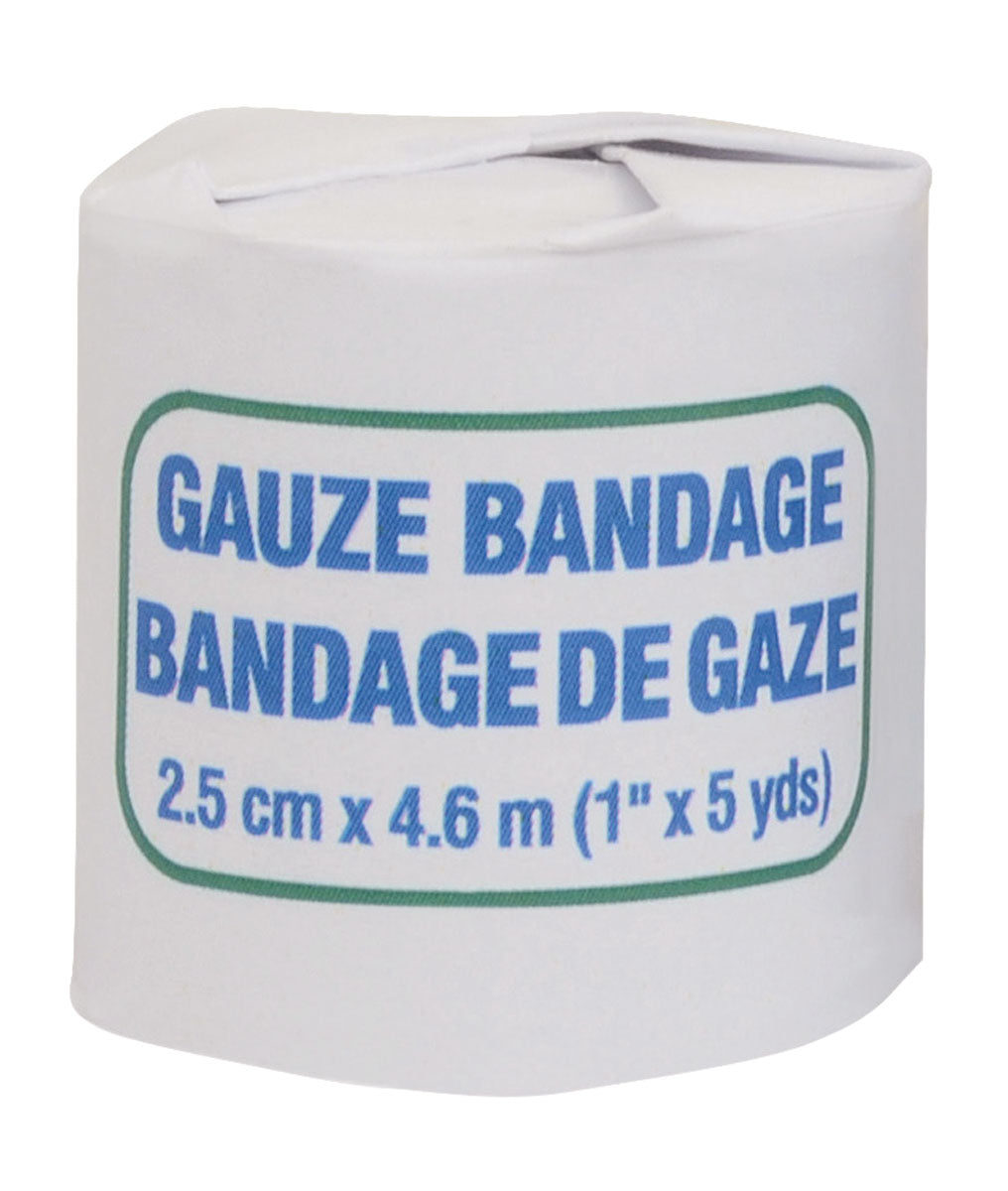 Medical Gauze Bandage Roll 2.5cm x 4.6m - Sterile First Aid Wound Dressing for Cuts, Burns & Injuries - Essential for First Aid Kits, Hospitals & Emergency Care