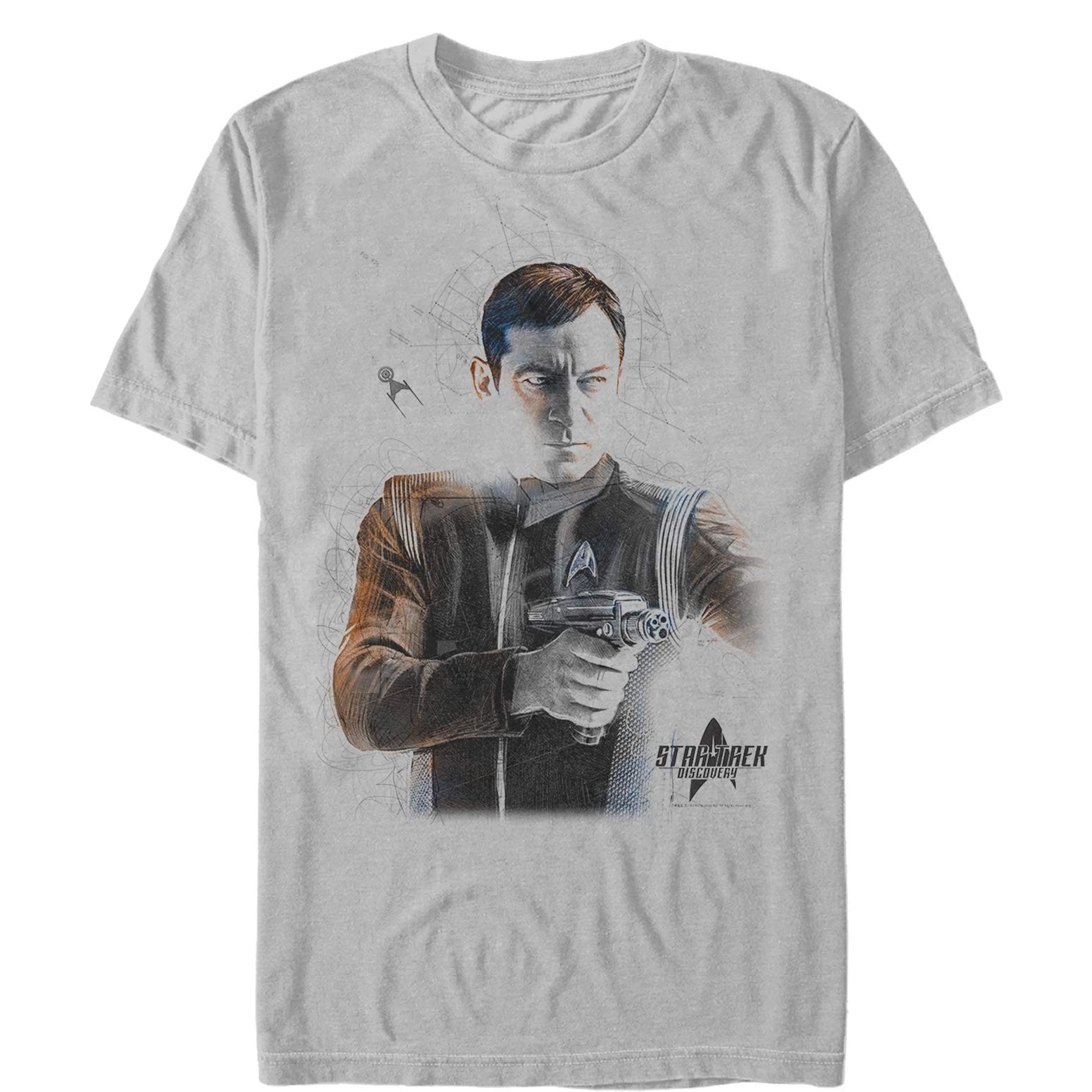 Star Trek: Discovery Lorca Phaser Gun T-Shirt for Men | Sci-Fi TV Show Merchandise | Perfect for Cosplay, Conventions & Trekkie Fans