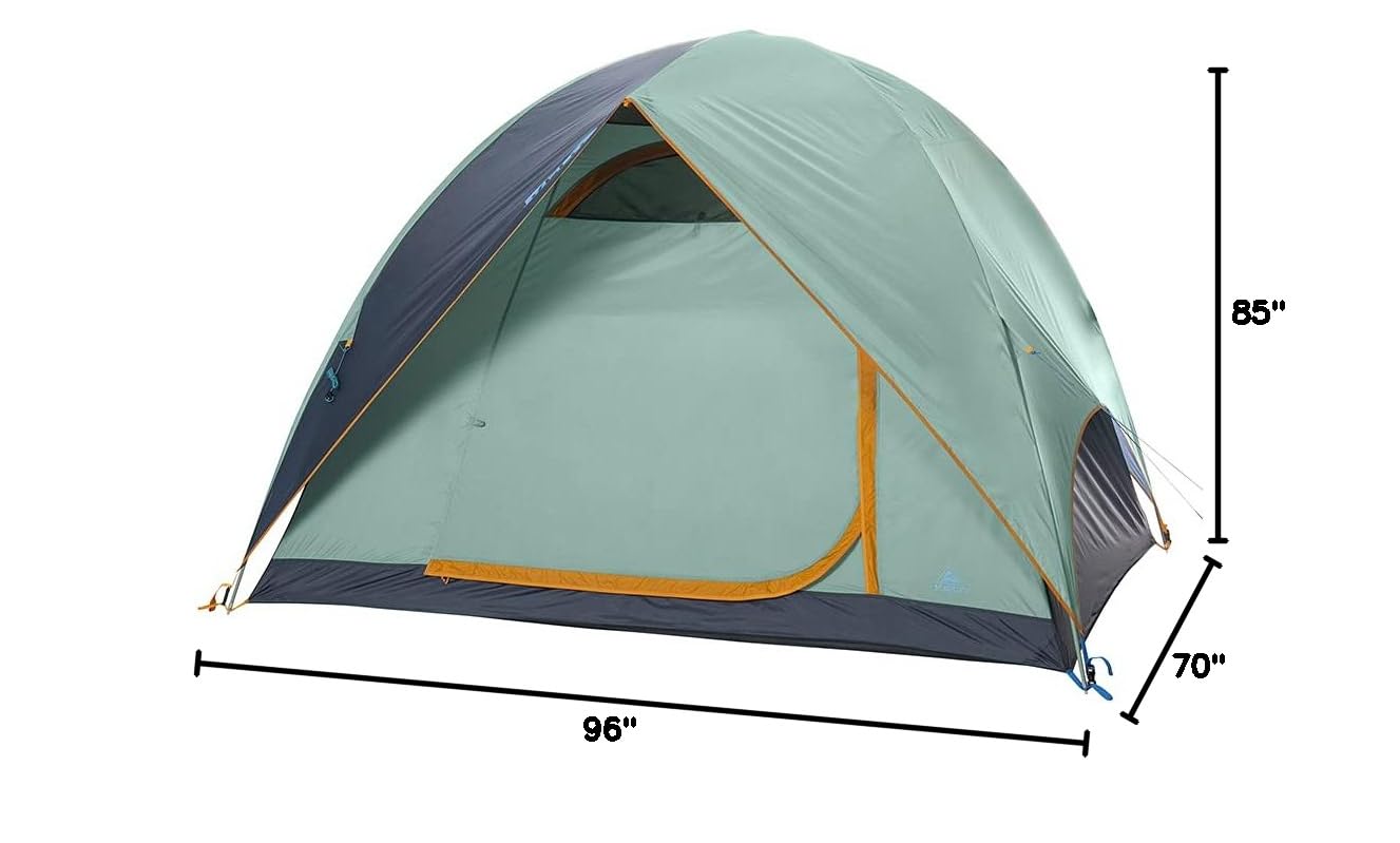 Kelty Tallboy 4 or 6 Person Family Camping Tent - Freestanding Large Capacity Shelter with Stuff Sack | Perfect for Car Camping, Backyard Campouts & Outdoor Adventures (2022 Model)