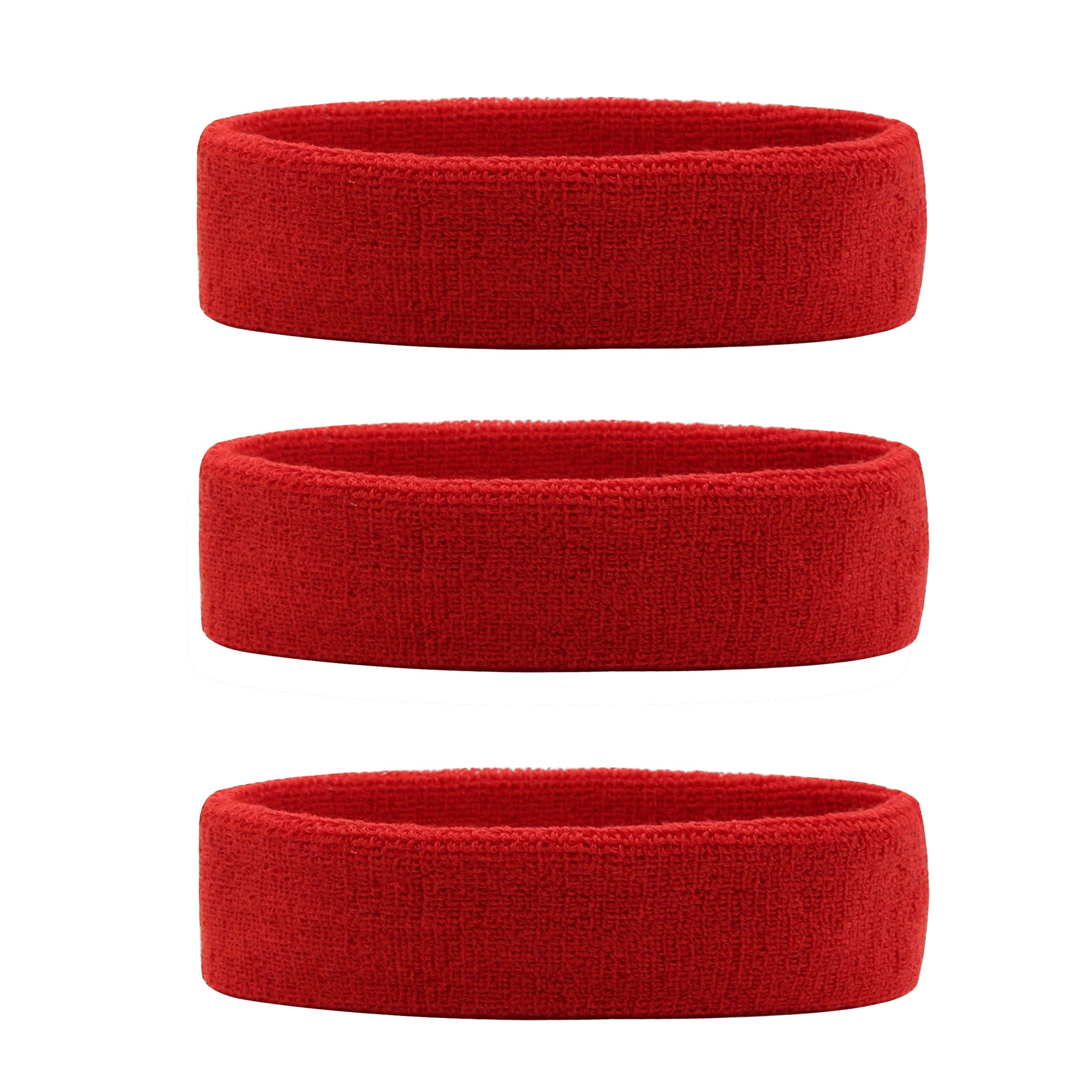 Breathable Terry Cloth Sweatbands Headbands for Men & Women - Moisture Wicking Sports Headband for Running, Workout, Yoga, Tennis & Gym Exercise - Stay Cool & Dry During Intense Activities