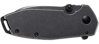 CRKT 2493 Squid Folding Knife - Black Stonewash Blade & Stainless Steel Handle - EDC Pocket Knife for Camping, Hiking, and Everyday Carry
