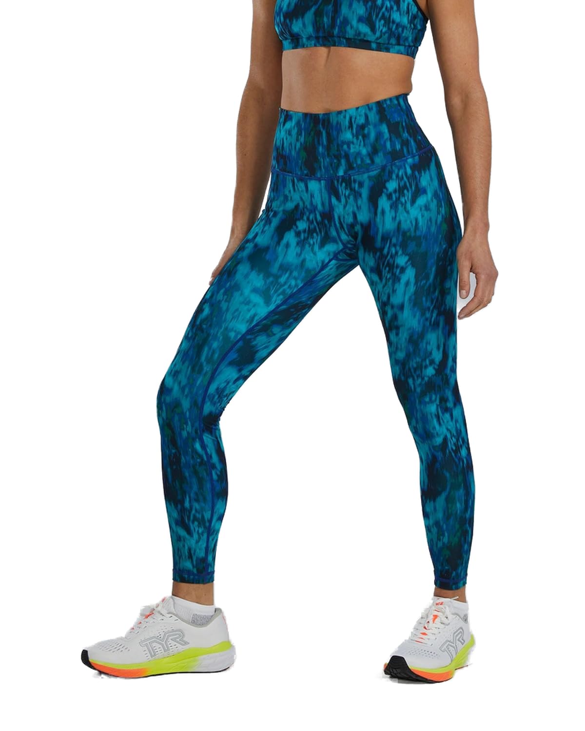 TYR Women's High-Waisted Workout Leggings - Moisture-Wicking Yoga Pants for Running, Gym & Fitness Training - Plus Size Available