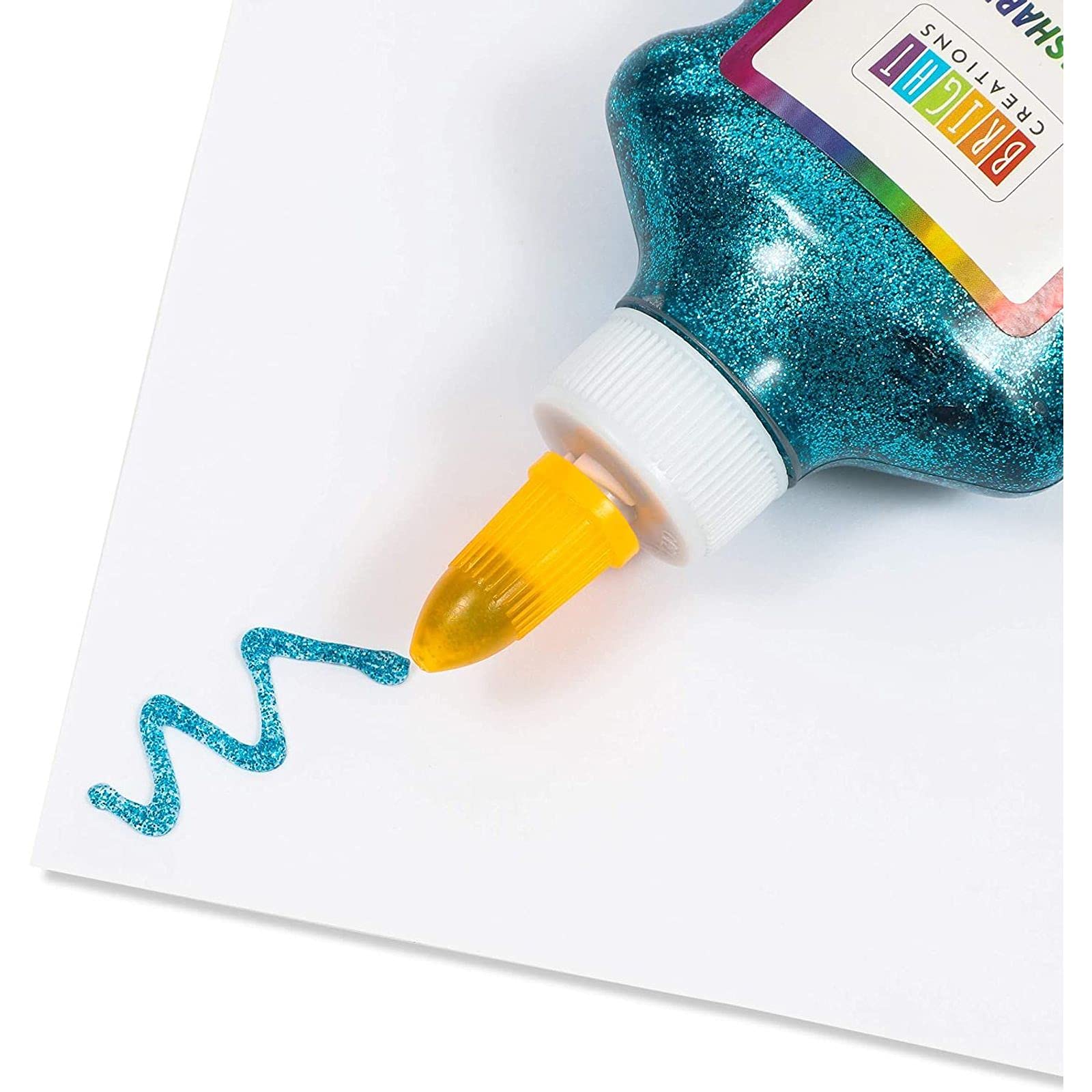 Bright Creations Glitter Glue Set for Arts & Crafts - 8 Vibrant Colors (6.76 Oz Each) | Non-Toxic Washable Glue for DIY Projects, Scrapbooking, Kids Crafts & School Supplies | Pack of 8 Glitter Glue Bottles