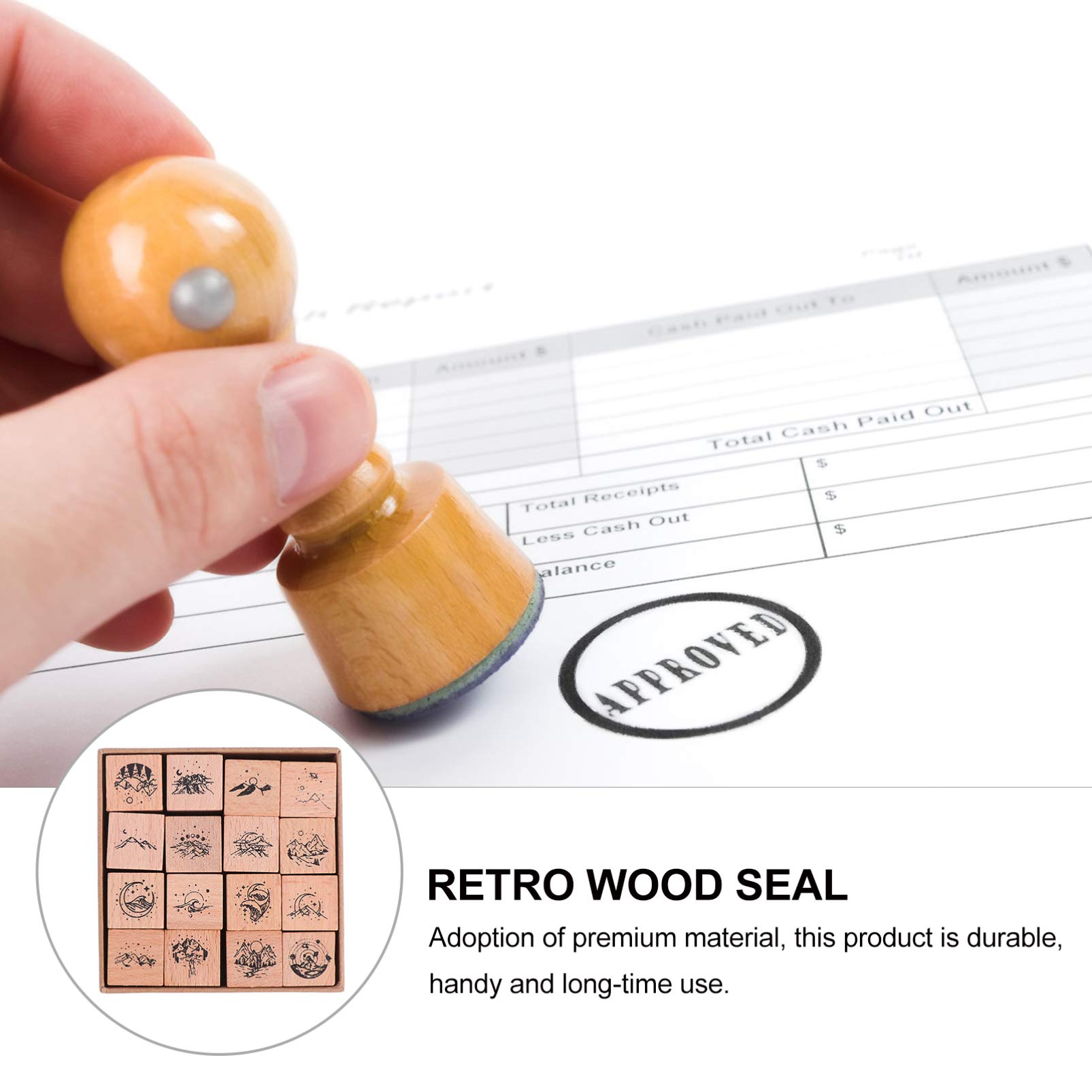 EXCEART 16pcs Wooden Alphabet Stamps Set - Vintage DIY Craft Stamps for Scrapbooking, Handmade Cards, Journaling & Wood Burning Projects - Perfect for Kids, Artists & Craft Enthusiasts