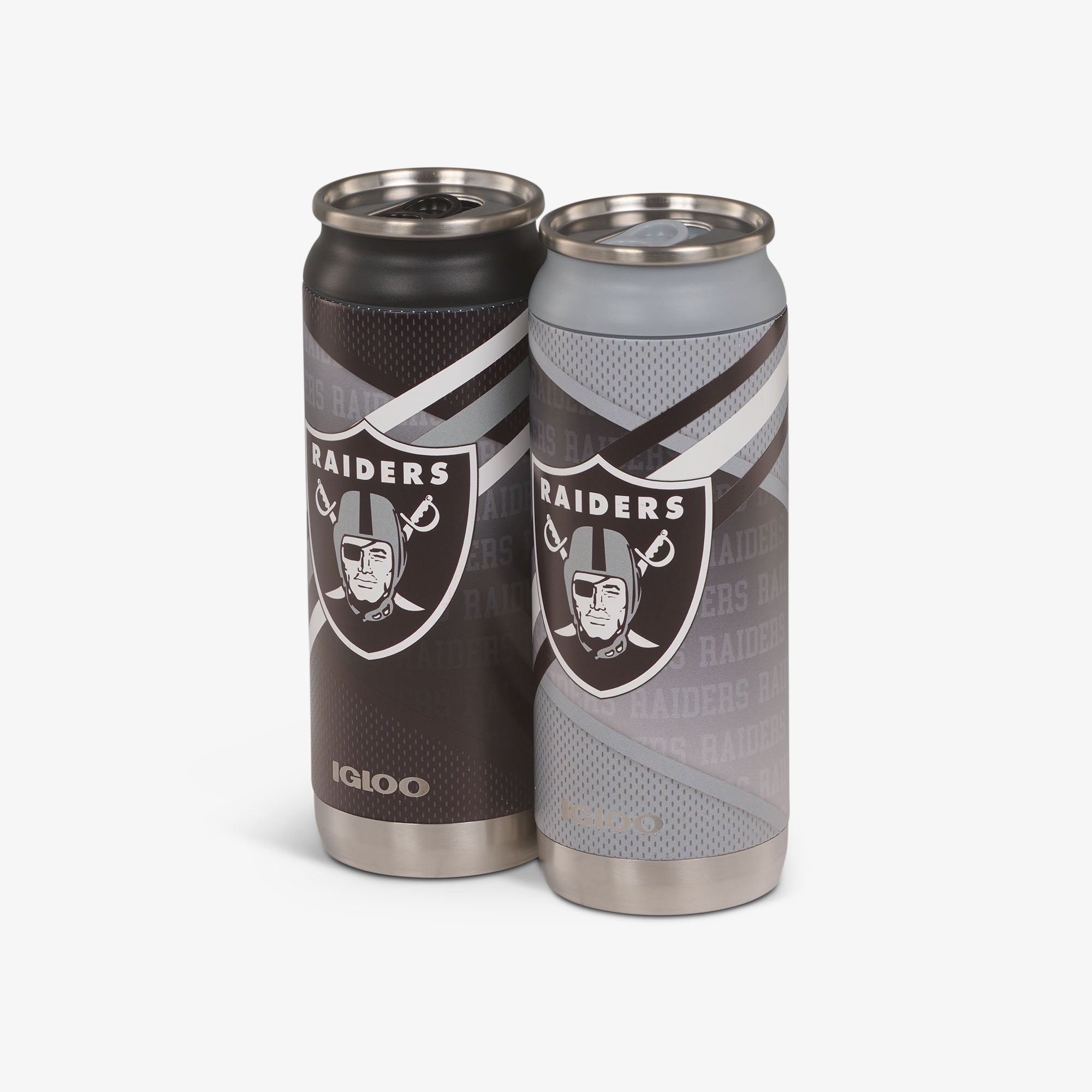 Las Vegas Raiders NFL Home & Away 16 Oz Insulated Beer Can Cooler 2-Pack - Perfect for Tailgating, Parties & Game Day