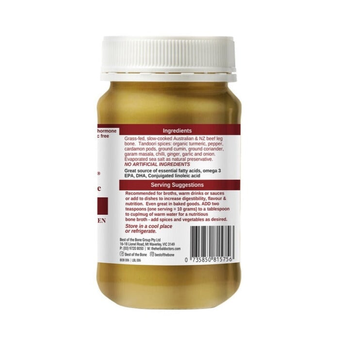 Best Tandoori Spice Bone Broth Concentrate - High Protein, Keto & Paleo Friendly - Perfect for Soups, Stews & Healthy Cooking