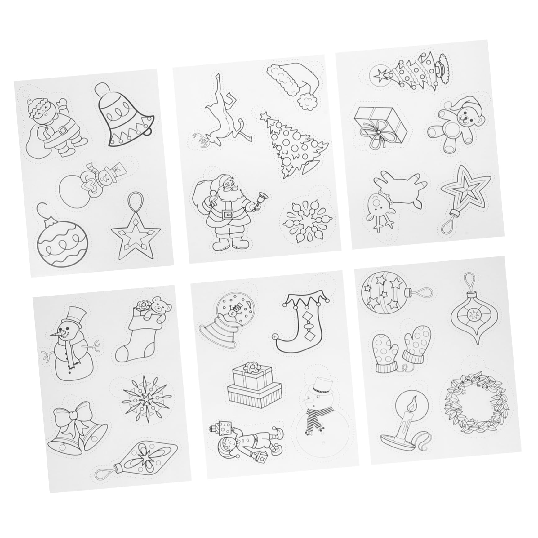 Amosfun Christmas Shrink Film DIY Art Kit - 1 Set Xmas Heat Shrink Material for Holiday Crafts, Gift Wrapping & Kids Activities | Cartoon Bops Craft Supplies for Creative Projects