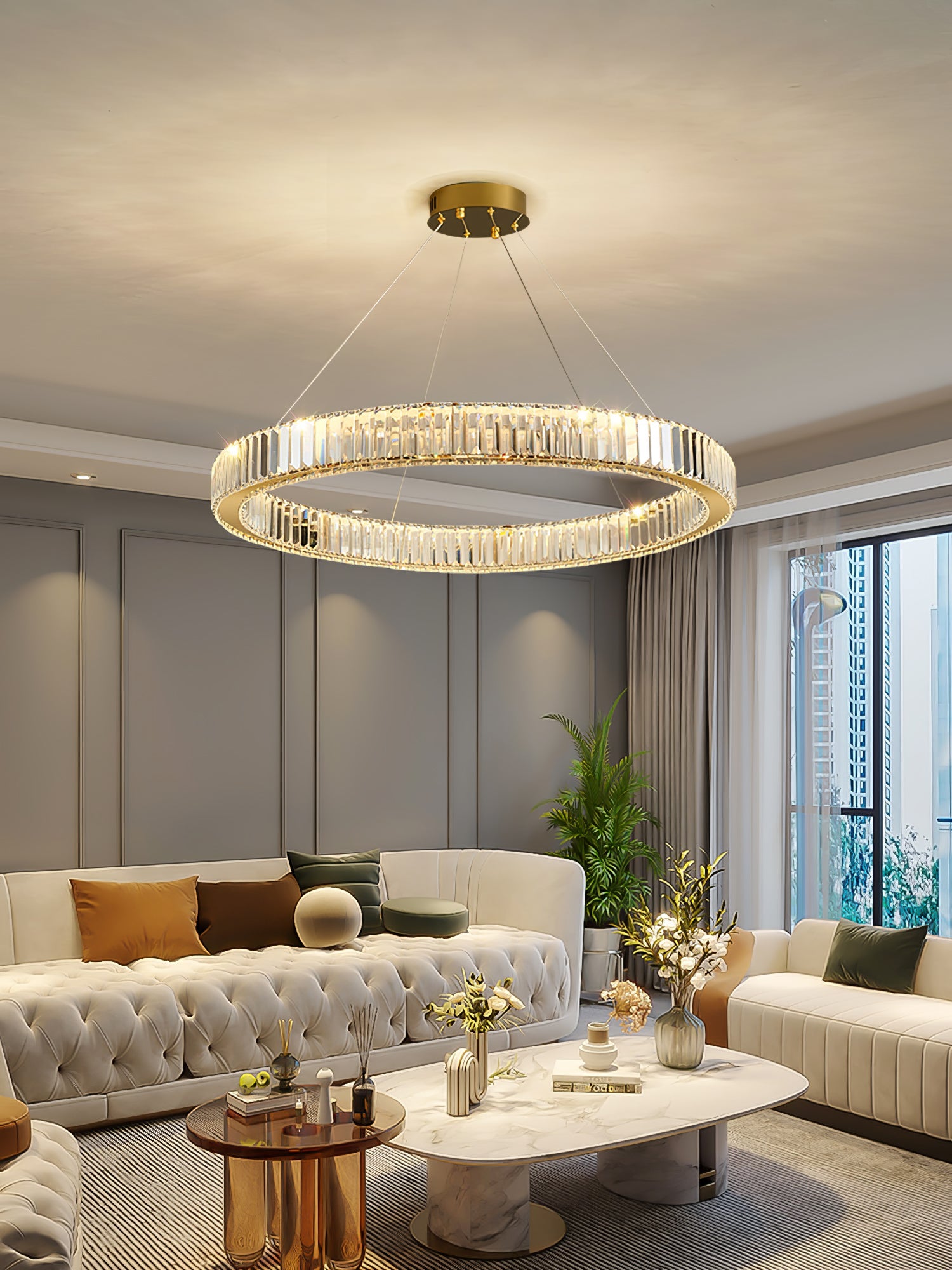 Bertolda Crystal Chandeliers - Elegant Modern Ceiling Light Fixtures for Dining Room, Living Room & Bedroom | Perfect for Home Decor & Luxury Interior Design