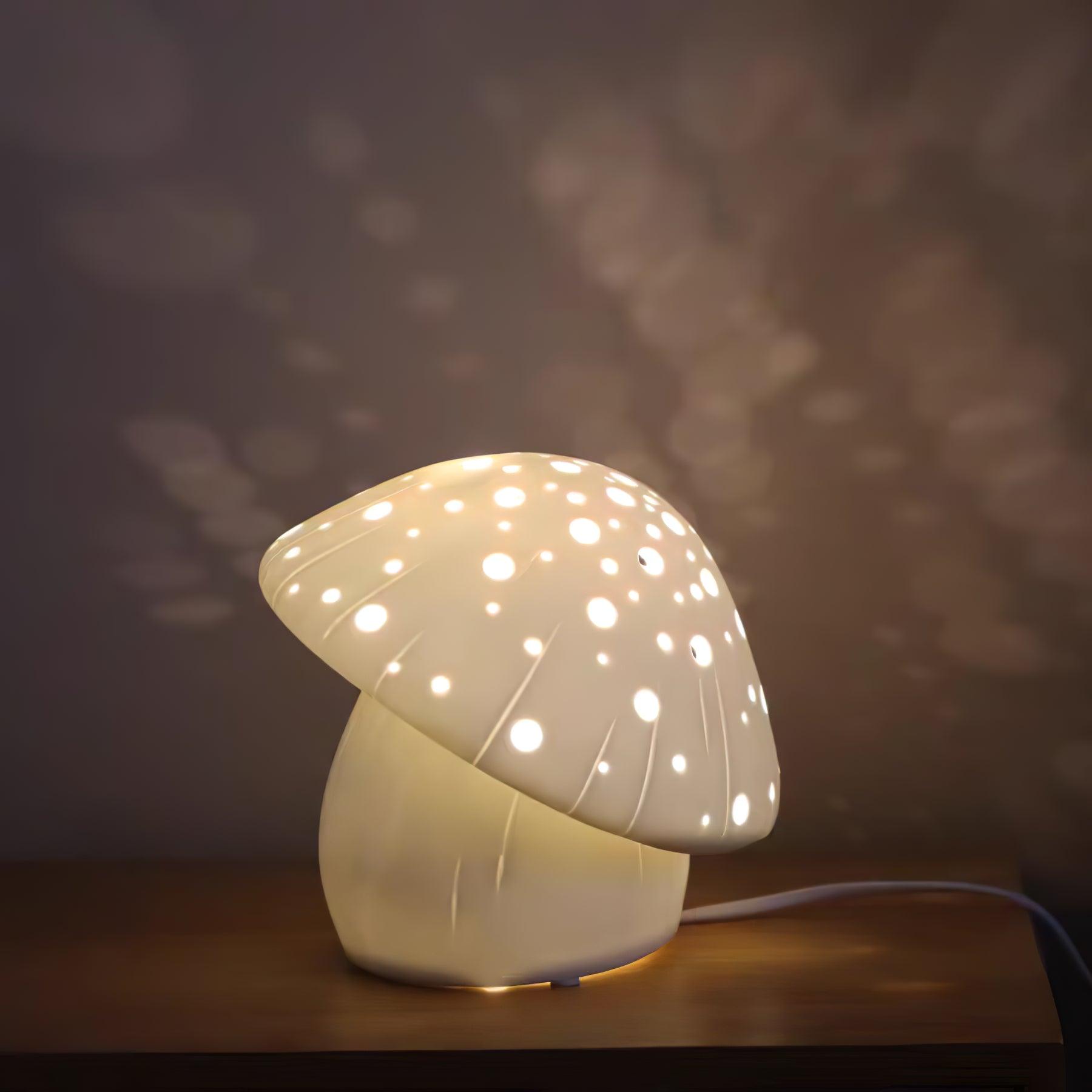 Modern White Table Lamp - Elegant Home & Office Lighting for Bedroom, Living Room, Study - Energy Efficient LED Desk Lamp with Adjustable Brightness