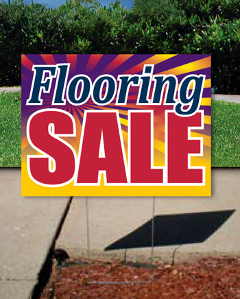 Coroplast Yard Sign for Flooring Sale - Durable Plastic Sign for Outdoor Advertising, Business Promotion, and Real Estate Openings (Stakes Not Included)
