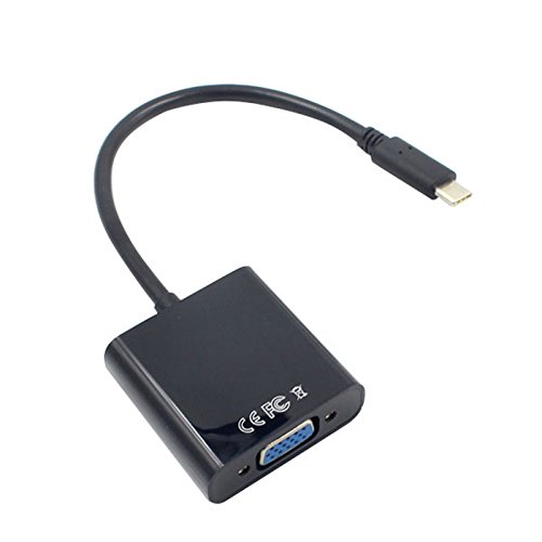 USB-C to VGA Adapter Cable - USB 3.1 Type C Male to VGA Female Converter - 1080P HD Video Output for Laptops, MacBook, Chromebook - Perfect for Office Presentations & Home Theater Setup