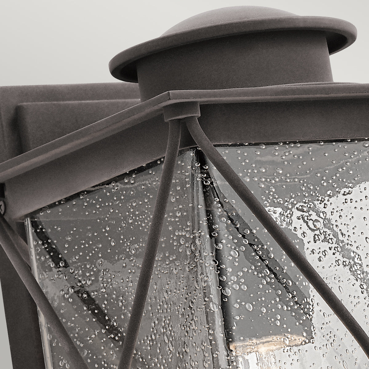 Argyle Small/Medium Wall Lantern - Weathered Zinc Finish Outdoor Light Fixture for Porch, Patio & Garden Decor