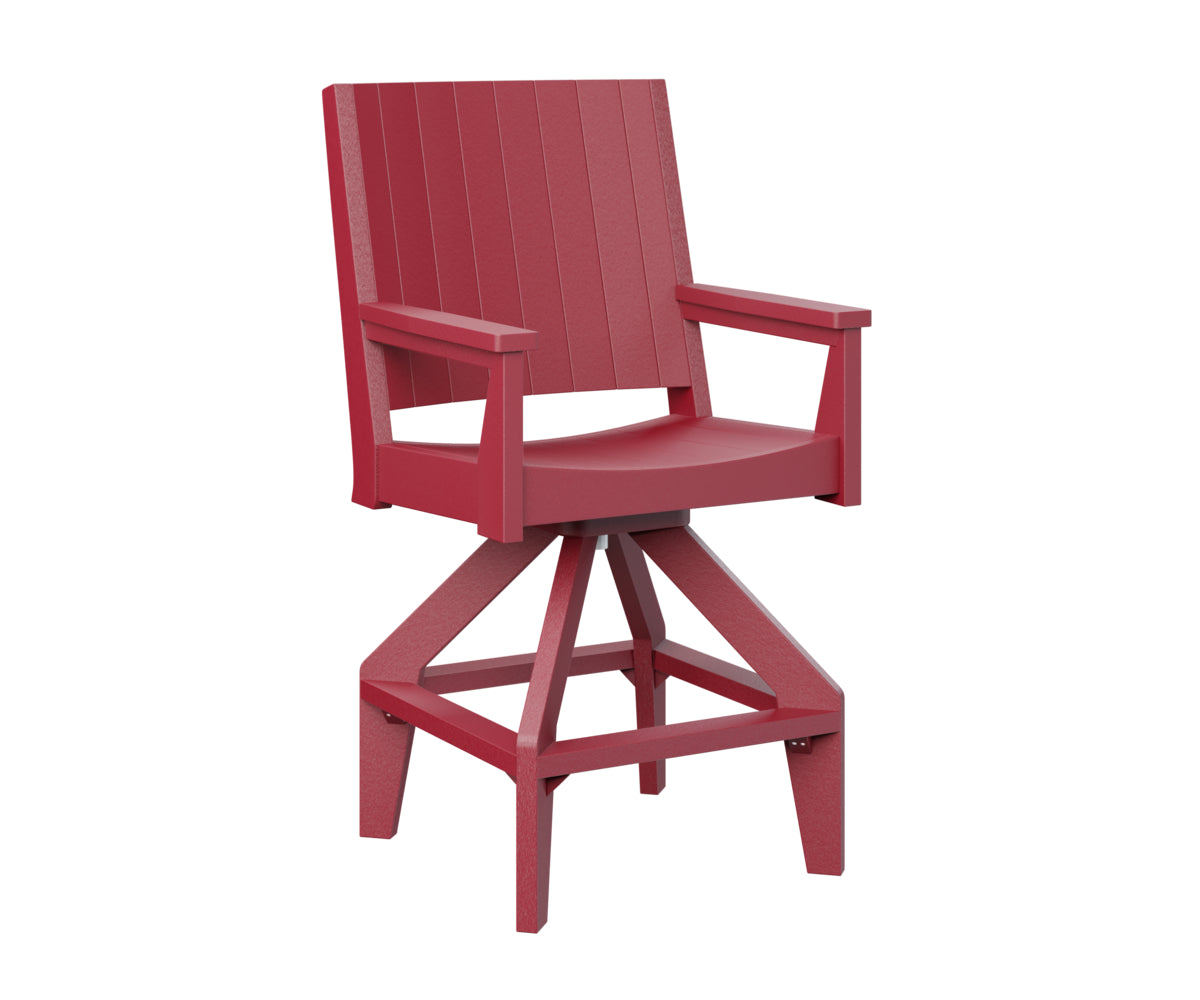 Berlin Gardens Mayhew Chat Swivel Bar Chair - Adjustable Height Counter Stool for Kitchen Island, Breakfast Nook & Home Bar - Comfortable Modern Swivel Seat with Back Support