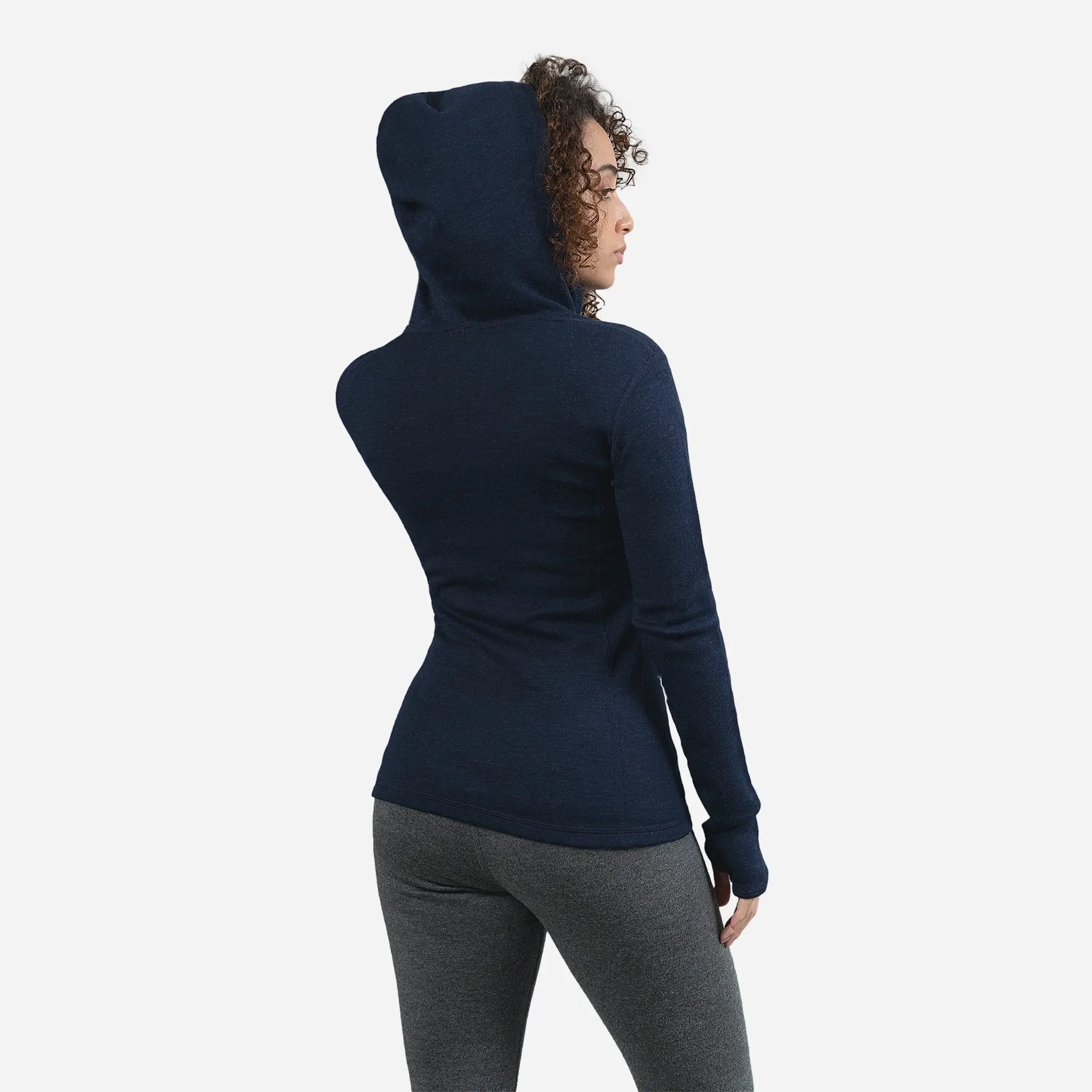 Women's Lightweight Alpaca Wool Hoodie - 300 GSM Half Zip Pullover for Outdoor Hiking & Casual Wear
