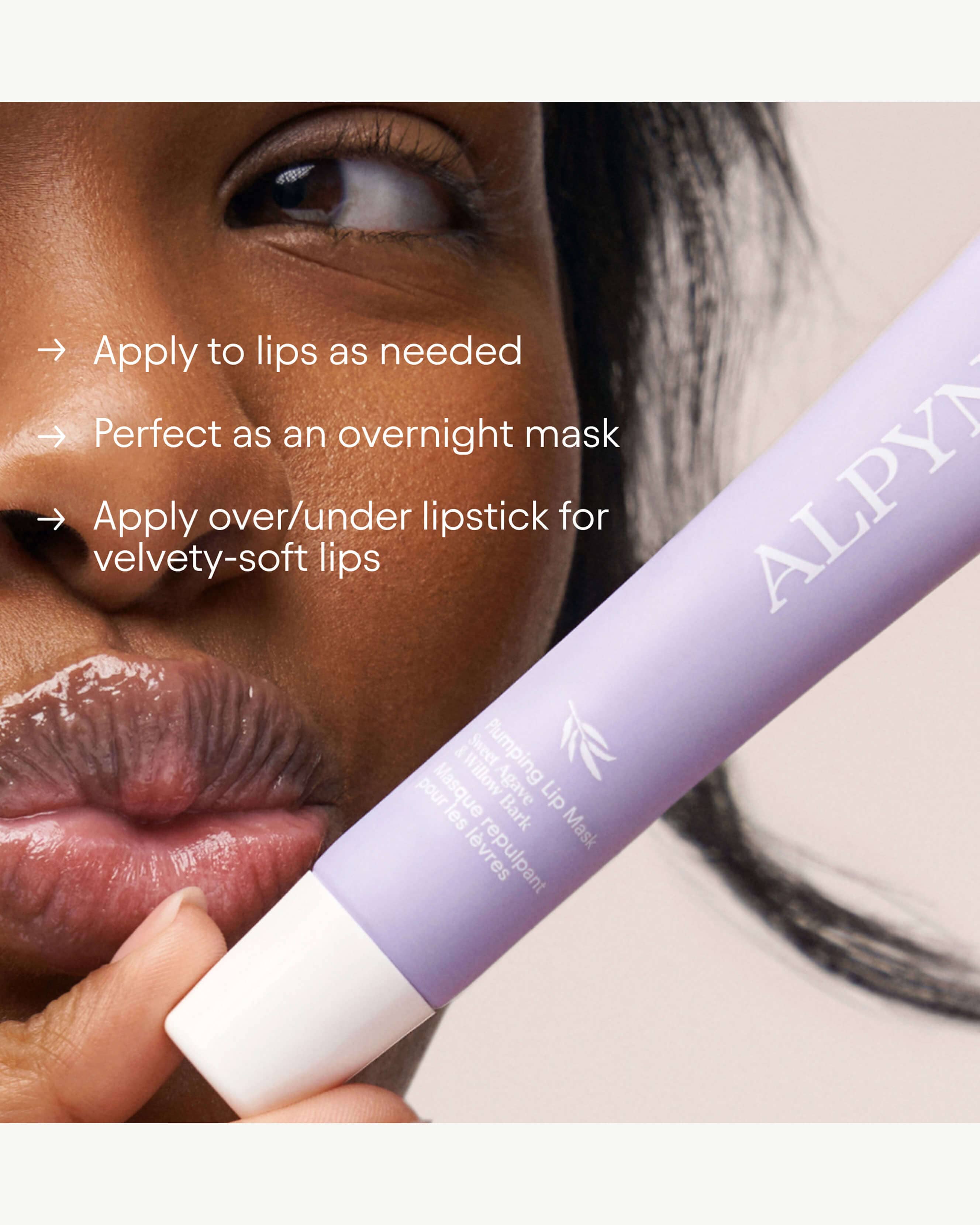 Plumping Lip Mask with Sweet Agave & Willow Bark - Hydrating Overnight Treatment for Dry, Chapped Lips | Perfect for Nighttime Skincare Routine & Winter Lip Care