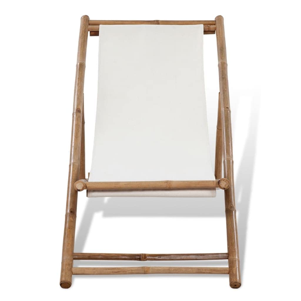 Premium Bamboo & Canvas Outdoor Patio Chairs - Garden, Lawn, Deck & Balcony Furniture - Durable Dining Chairs for Porch, Backyard & Sunroom - Perfect for Relaxing, Entertaining & Outdoor Dining
