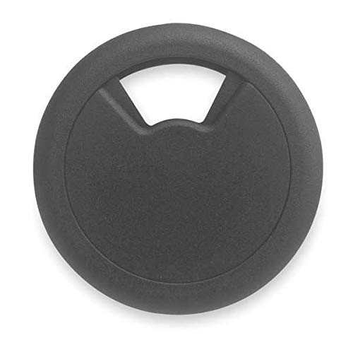 3 1/8 Inch Black Desk Grommet - 1 1/8 Inch Height - Cable Management for Office & Home Workspace Organization