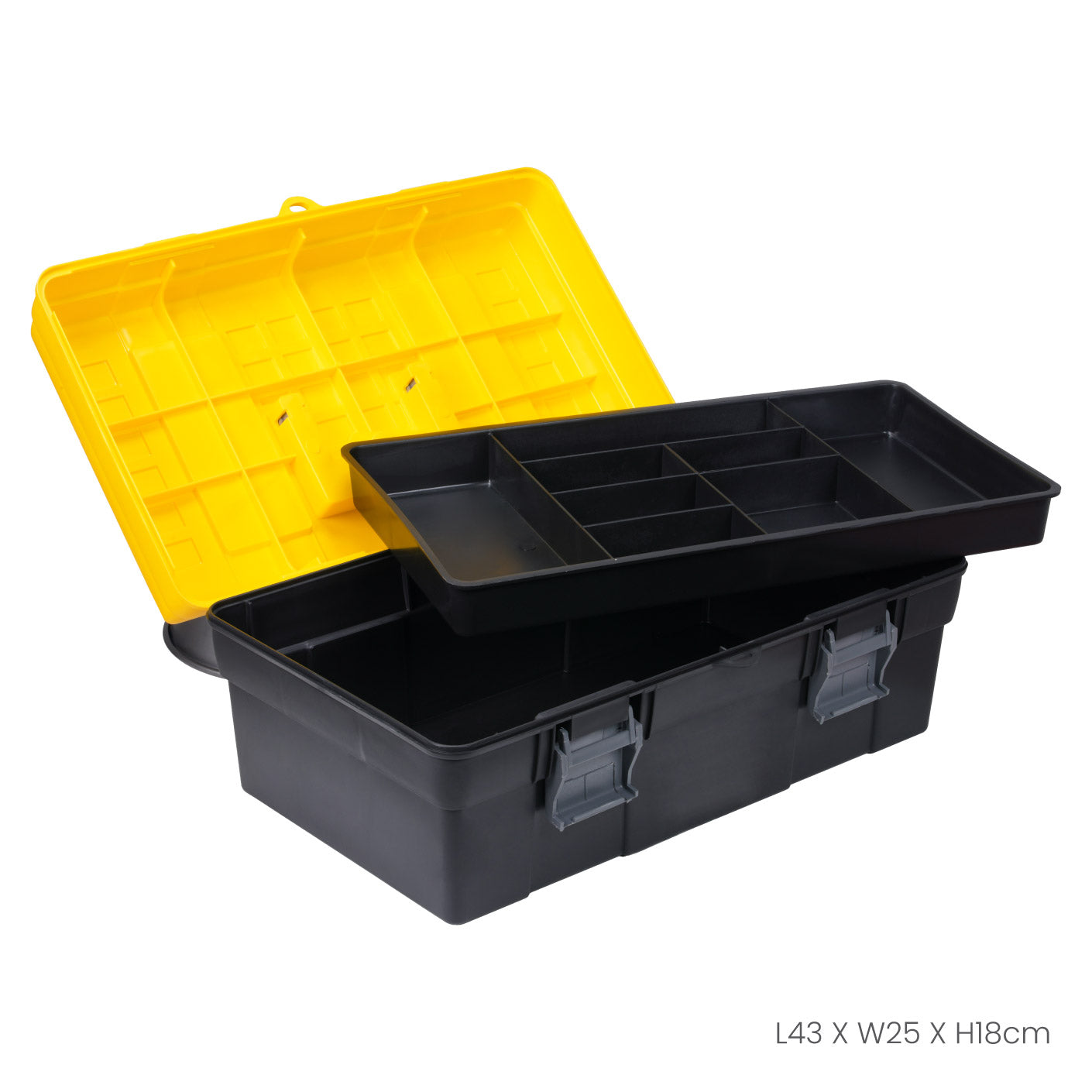 Medium Tool Box (7707) - Durable Storage Organizer for Tools, DIY Projects & Home Repairs - Perfect for Garage, Workshop & On-the-Go Use