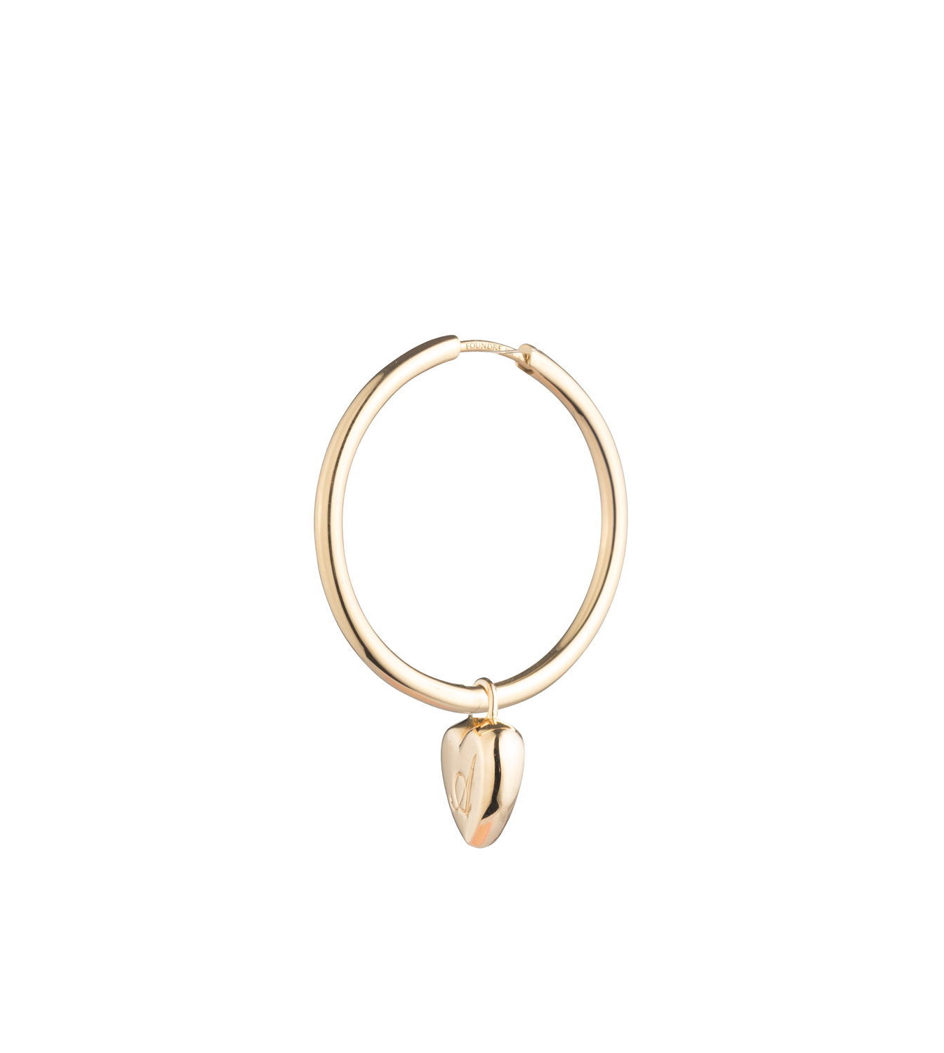 Petite Heart Ingot True Love Oversized Hoop Earrings 30mm - Romantic Gift for Women, Valentine's Day Jewelry, Boho Chic Accessories for Date Night