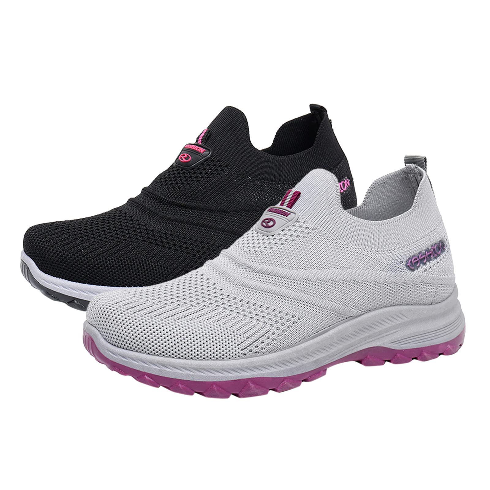 Women's Black Running Shoes - Lightweight Comfortable Trainers for Walking, Jogging & Gym Workouts | Non-Slip Fashion Sneakers for Indoor/Outdoor Sports & Casual Wear
