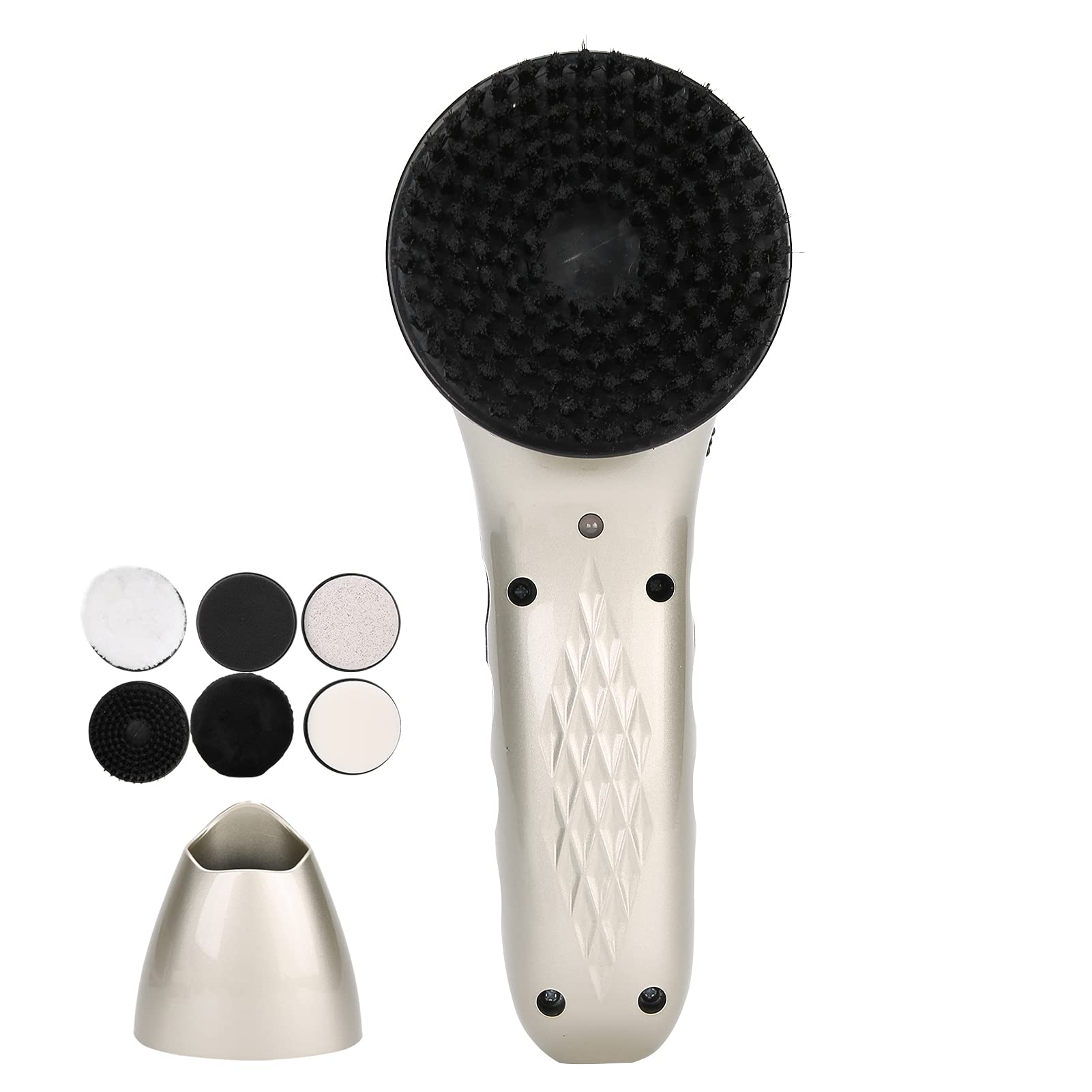 ANGGREK Rechargeable Electric Shoe Polisher & Cleaner - Portable Handheld Leather Shoe Shine Kit for Men & Women - Champagne Color - Perfect for Home, Office, and Travel Shoe Care