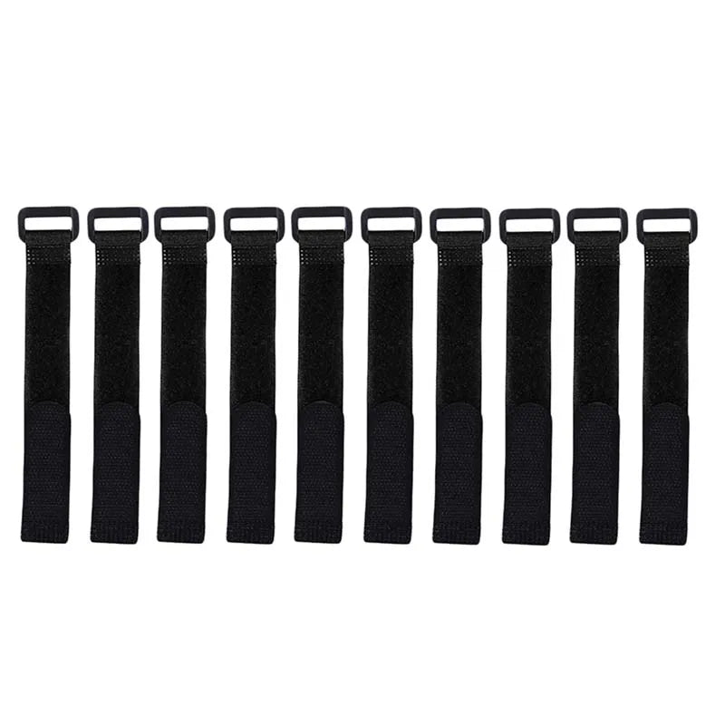 Durable Fishing Rod Tie Holder Set - 10 Adjustable Hook Loop Straps for Secure Rod Storage | Perfect for Boat, Kayak, and Shore Fishing Gear Organization