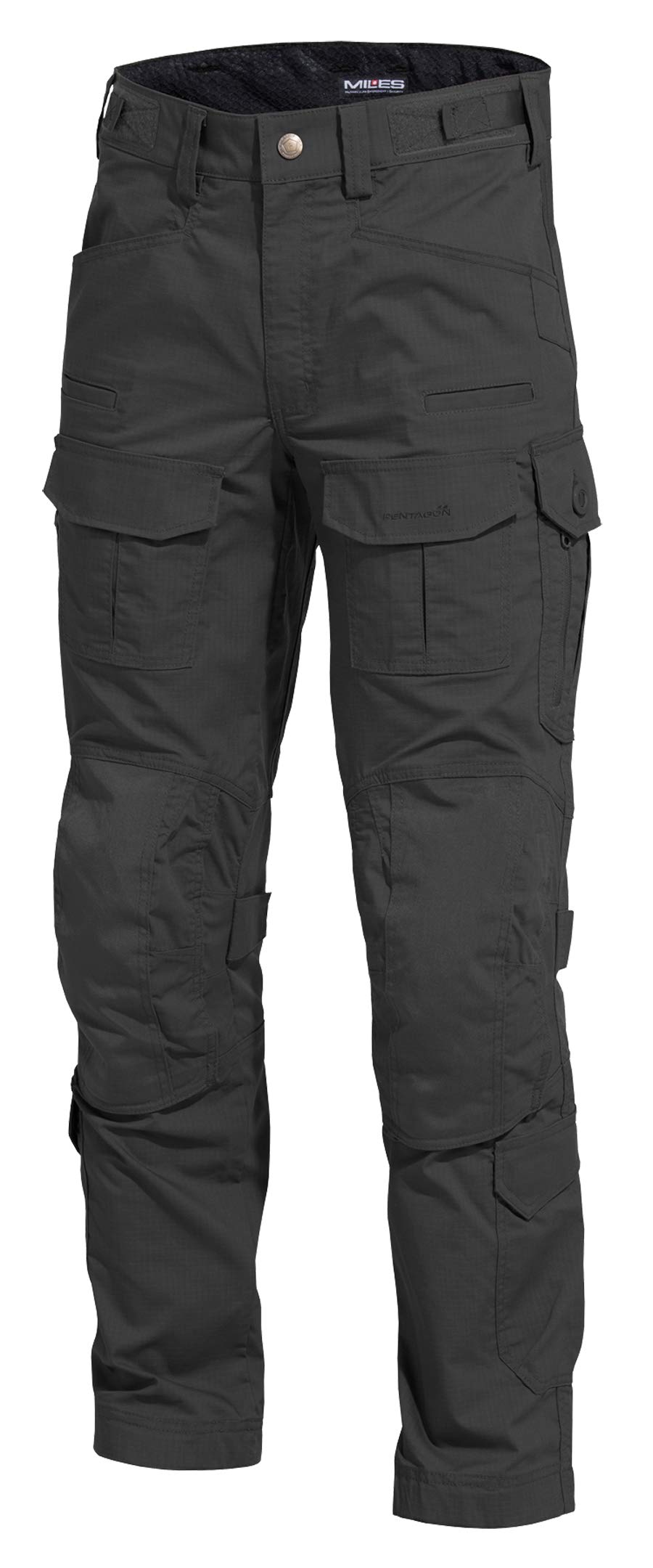 Pentagon Men's Wolf Combat Pants - Tactical Military Cargo Pants for Outdoor Hiking & Airsoft (Black) | Durable & Comfortable for Adventure & Work