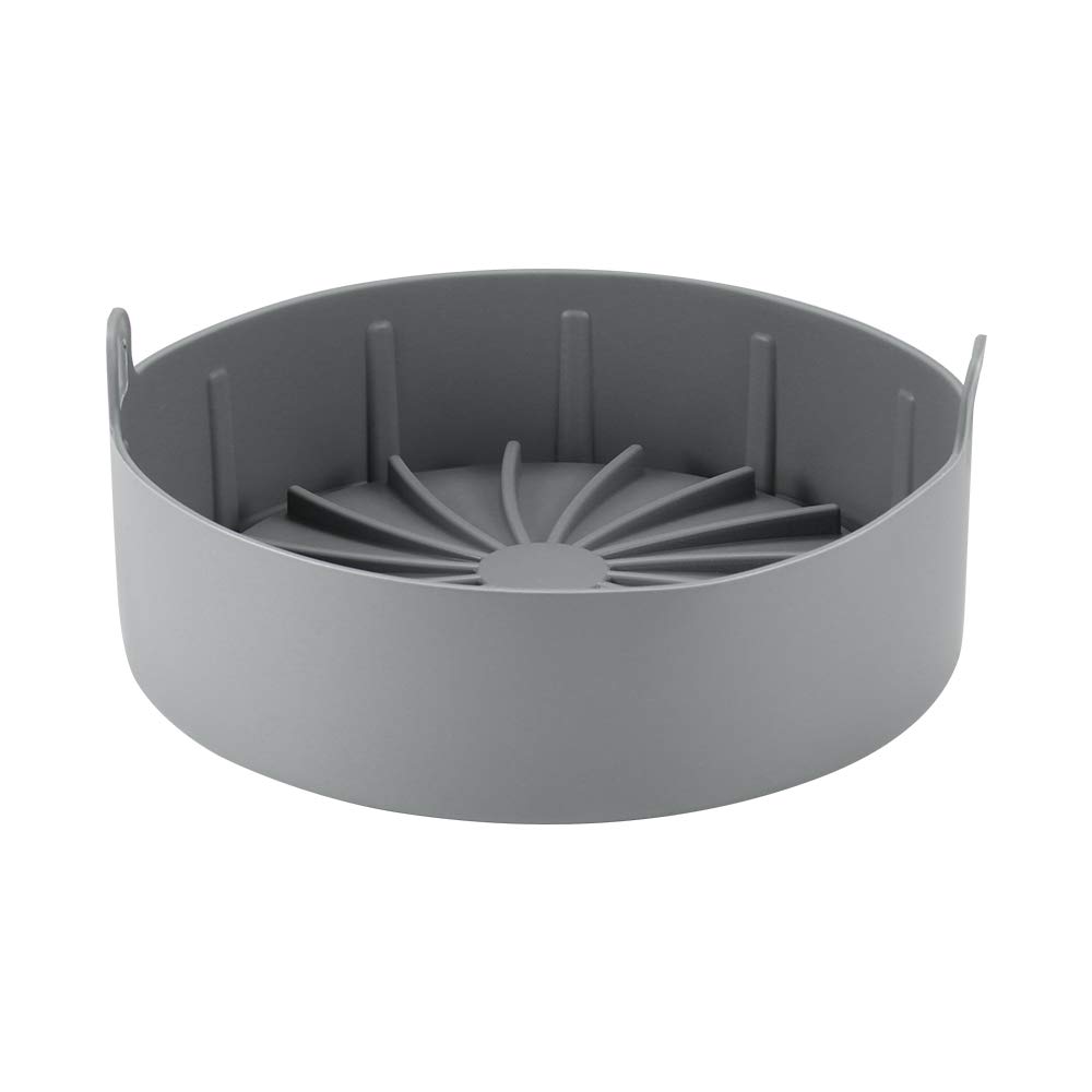 CONPCONP Silicone Basket for Air Fryer - Heat-Resistant Food Safe Oven Accessories with Handle - Perfect for Cooking Chips, Vegetables & Chicken Wings in Home Kitchen