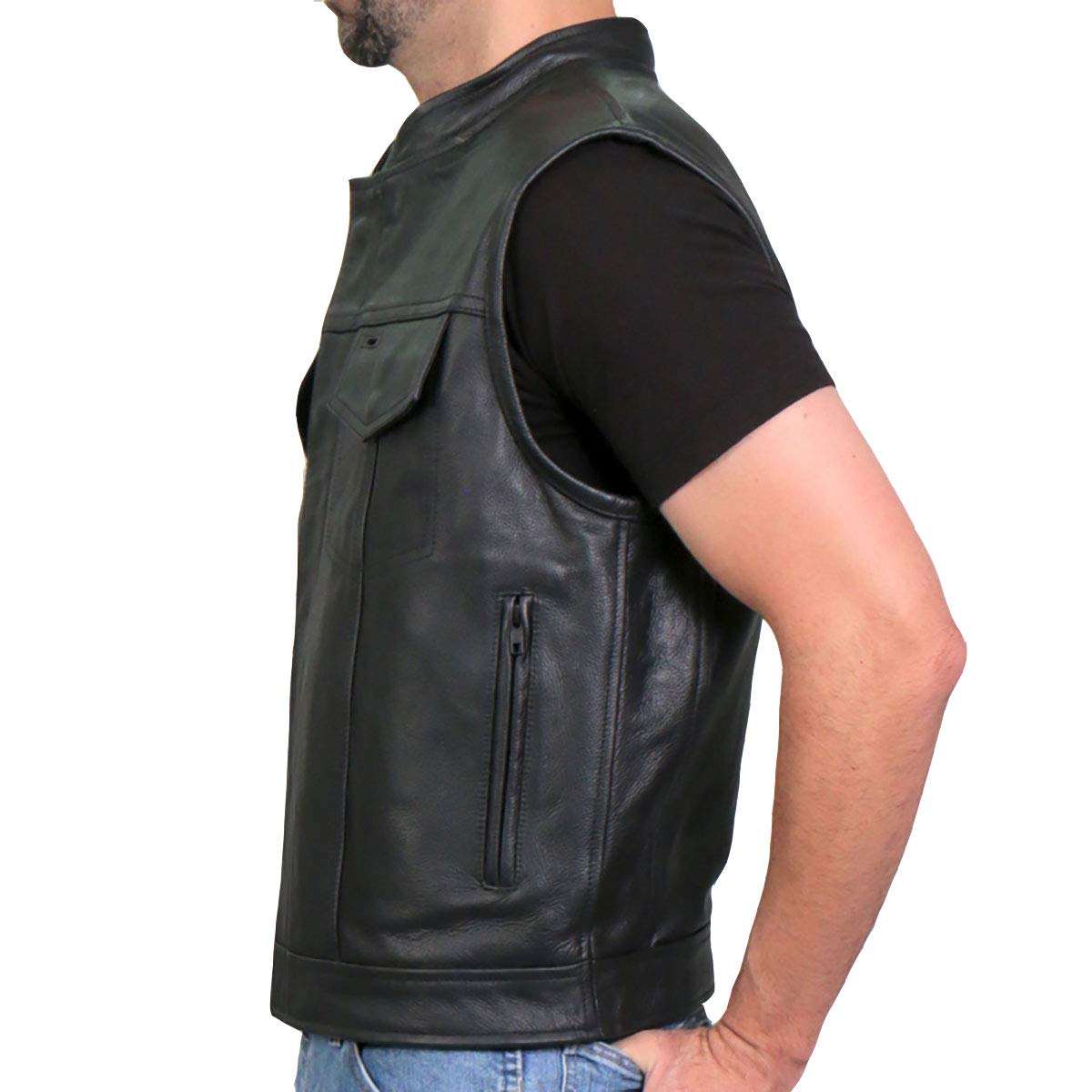 Hot Leathers Men's VSM1054 Motorcycle Jacket - Premium Biker Gear for Riding & Outdoor Adventures