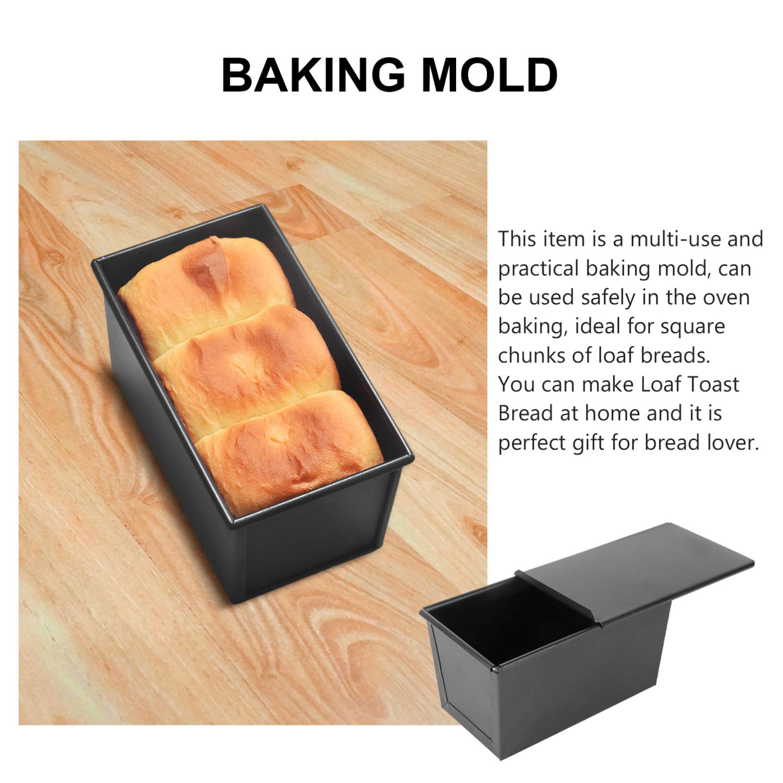 Premium Stainless Steel Loaf Pan with Lid - Nonstick Baking Pan for Bread, Cake & Toast - Oven Safe Bread Box with Quick Release Coating - Perfect for Homemade Banana Bread, Pound Cake & Artisan Loaves