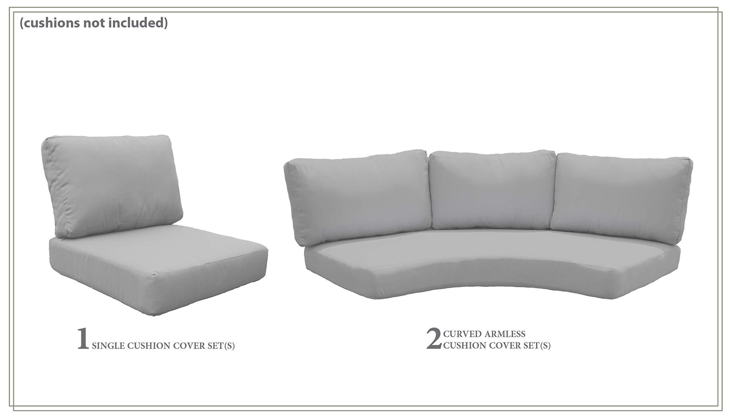 TK Classics Grey FAIRMONT-06h Outdoor Sofa Cover Set - Waterproof, UV Resistant Patio Furniture Protector for All Seasons (Cushions Not Included) | Perfect for Deck, Porch & Backyard Use