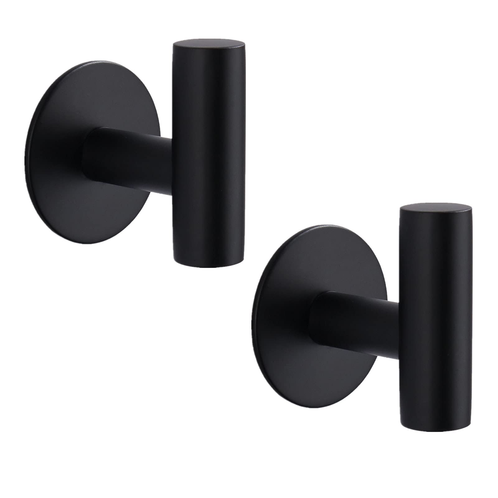 Heavy Duty Stainless Steel Adhesive Hooks - Waterproof Wall Hooks for Bathroom, Kitchen & Shower - Strong Adhesive Holders for Towels, Coats & Hanging Items - 2 Pack - Perfect for Home Organization & Space Saving