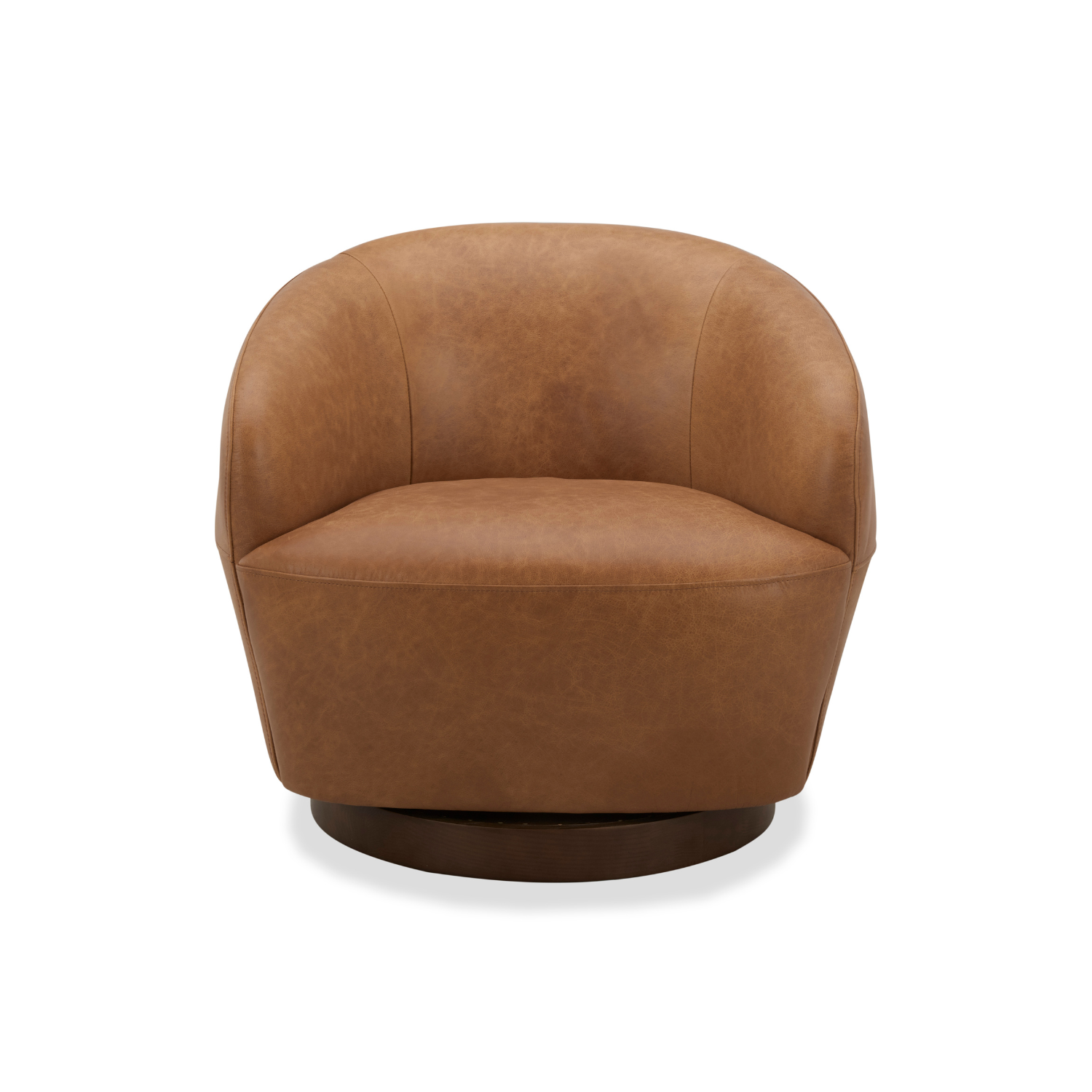 Modern Pod Leather Swivel Lounge Chair - 360° Rotating Recliner for Living Room, Bedroom & Office - Comfortable PU Leather Accent Chair with Ottoman