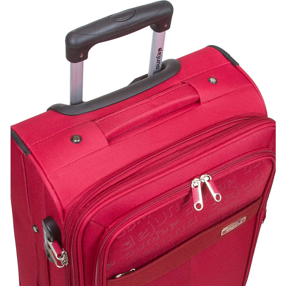 Dejuno Tuscany Lightweight Spinner Luggage Set - 3-Piece Black Carry-On Suitcase for Travel, Business Trips & Vacations | Durable Hardshell Spinner Wheels & TSA Lock