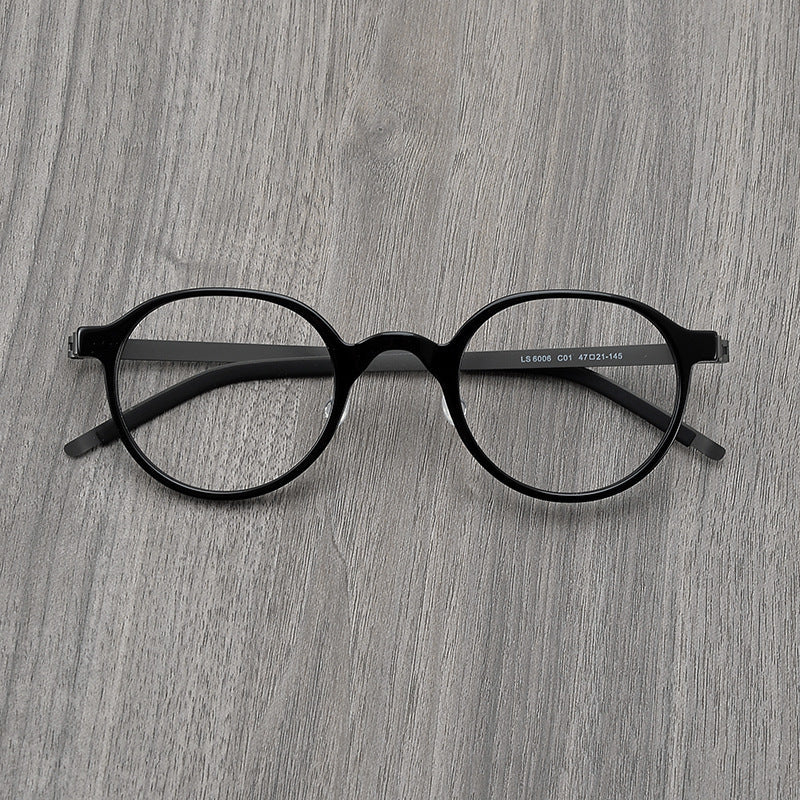 Stylish Acetate Round Eyeglass Frames SC6006 - Lightweight & Durable for Men & Women - Perfect for Reading, Fashion, and Everyday Wear
