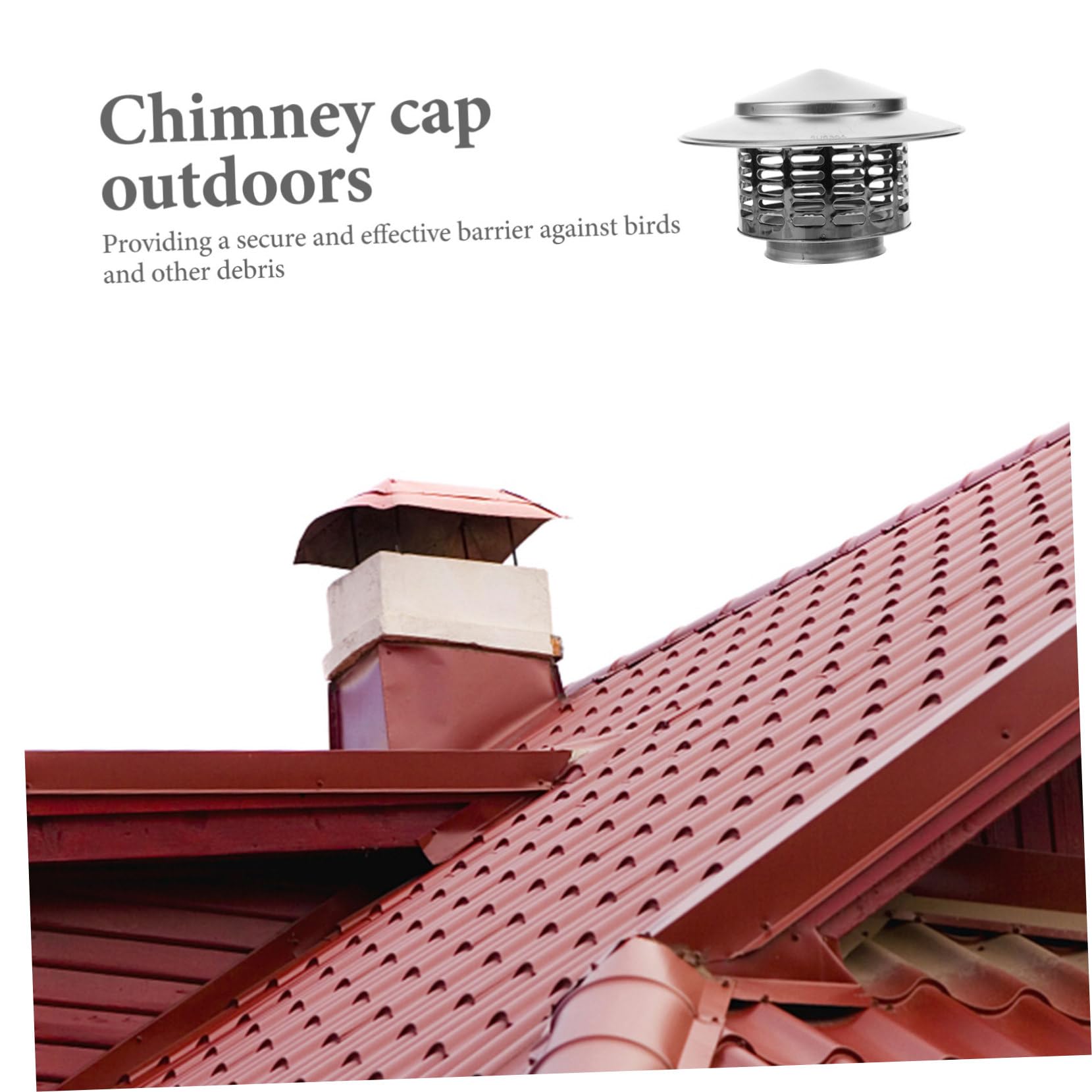 Stainless Steel Chimney Cap & Stove Pipe Topper - Weatherproof Chimney Vent Cover & Flue Cap for Wood Stove - Perfect for Fireplace Protection & Outdoor Use
