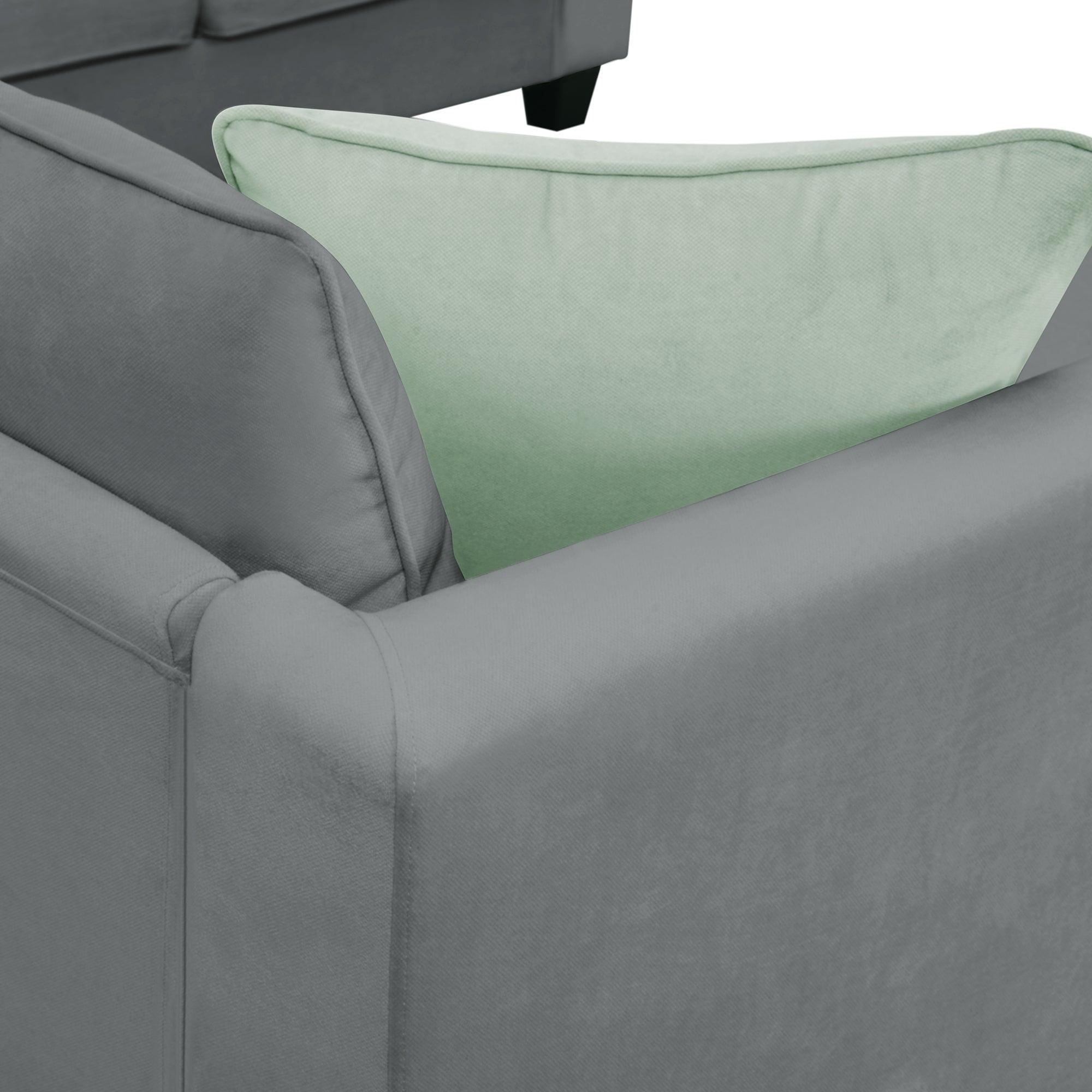 7-Seater Modular L-Shaped Sectional Sofa Set with Ottoman & 3 Pillows - 112x87 Inch Fabric Corner Couch for Living Room | Perfect for Family Gatherings & Home Theater Setup