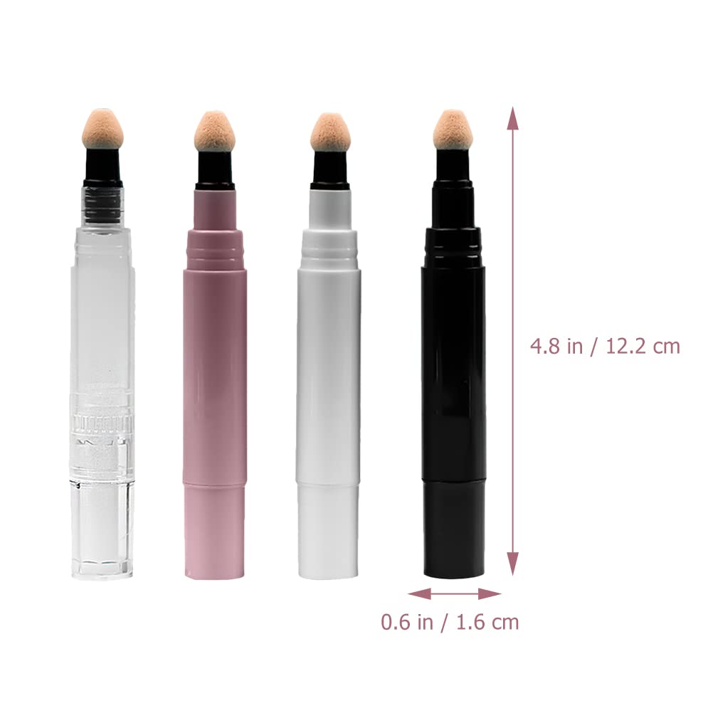 FOMIYES 4pcs Refillable Blush & Lip Gloss Pen Dispenser - Travel-Size Lip Oil & Blusher Tube Containers for Makeup Sample Bottles, Lip Balm Vials - Perfect for DIY Cosmetics, On-The-Go Touch Ups & Professional Makeup Artists