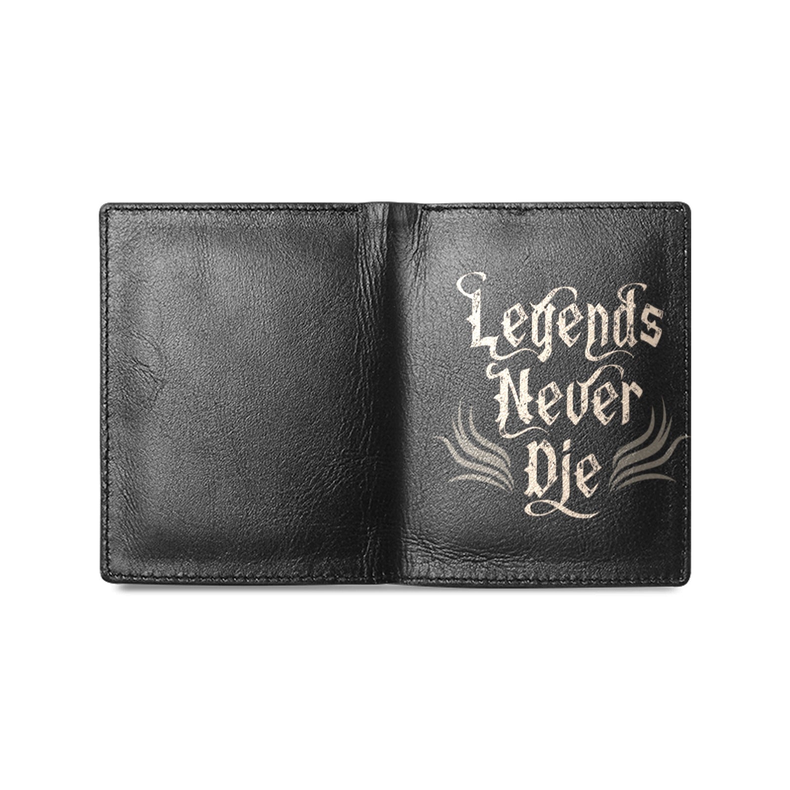 Legends Never Die Genuine Leather Wallet for Men - Stylish & Durable RFID Blocking Bifold Wallet - Perfect for Everyday Use, Travel & Gifts