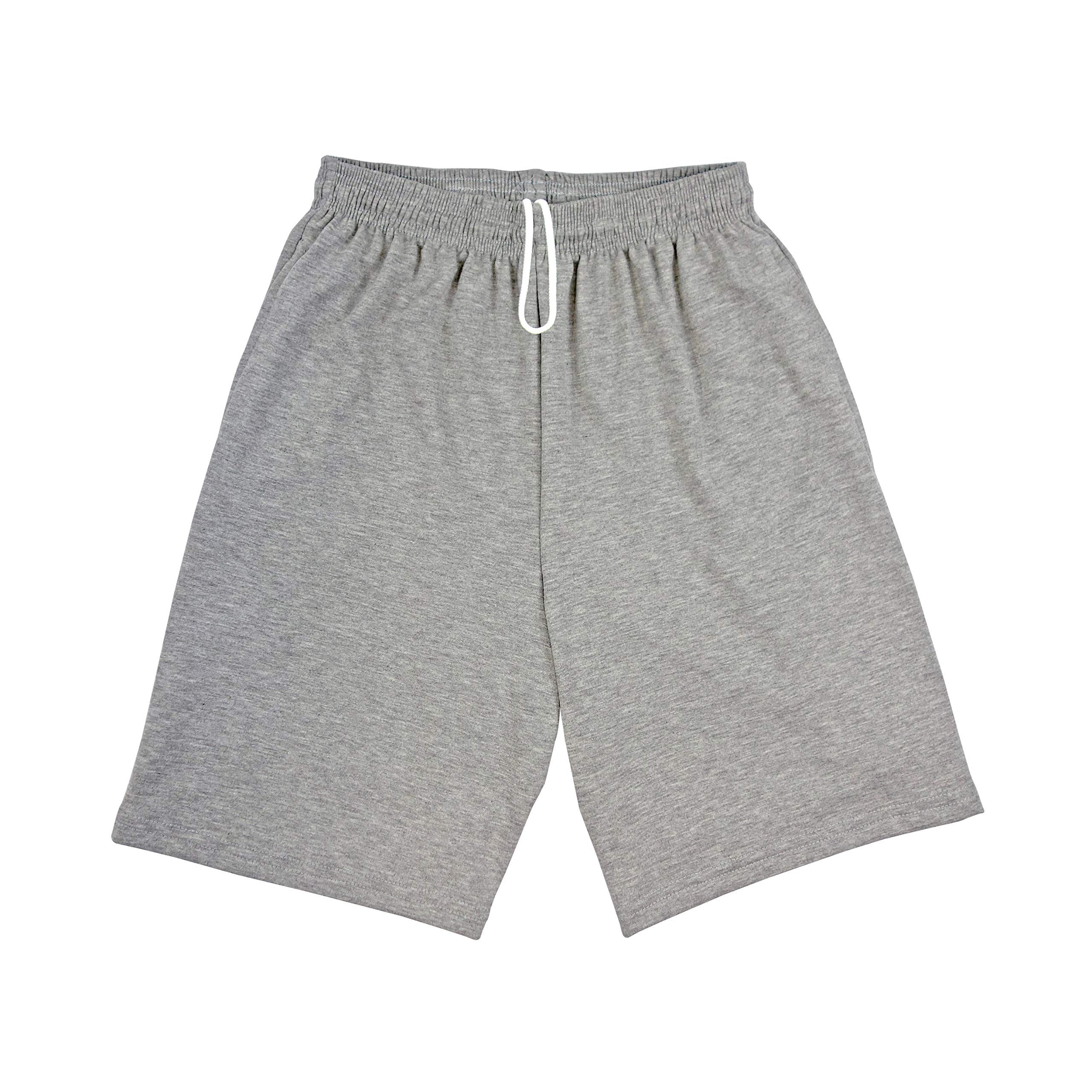 Men's Lightweight Terry Pocket Sweat Shorts with Drawstring | Made in USA | Gym, Running & Lounge Wear