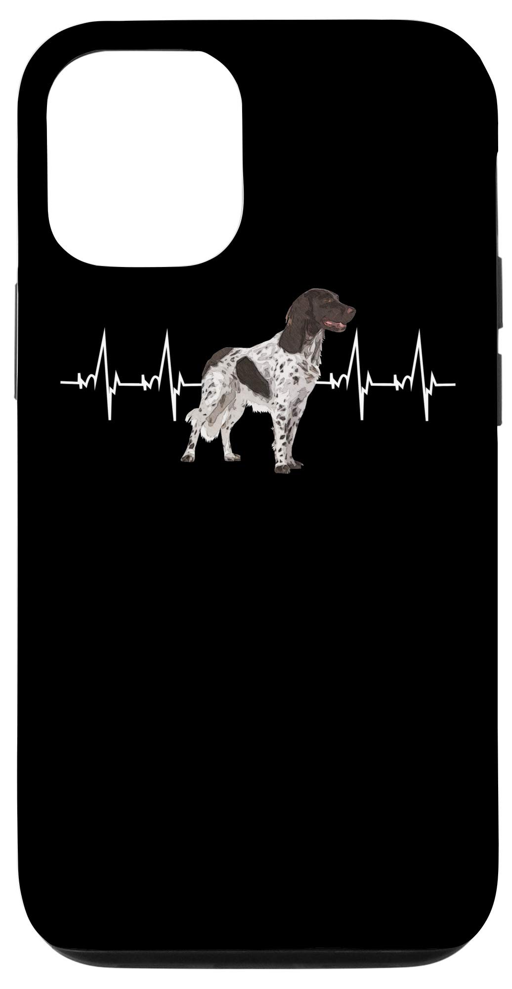 iPhone 12/12 Pro Cute Small Münsterländer Dog Pattern Phone Case with Heartbeat Design - Perfect for Pet Lovers & Daily Use