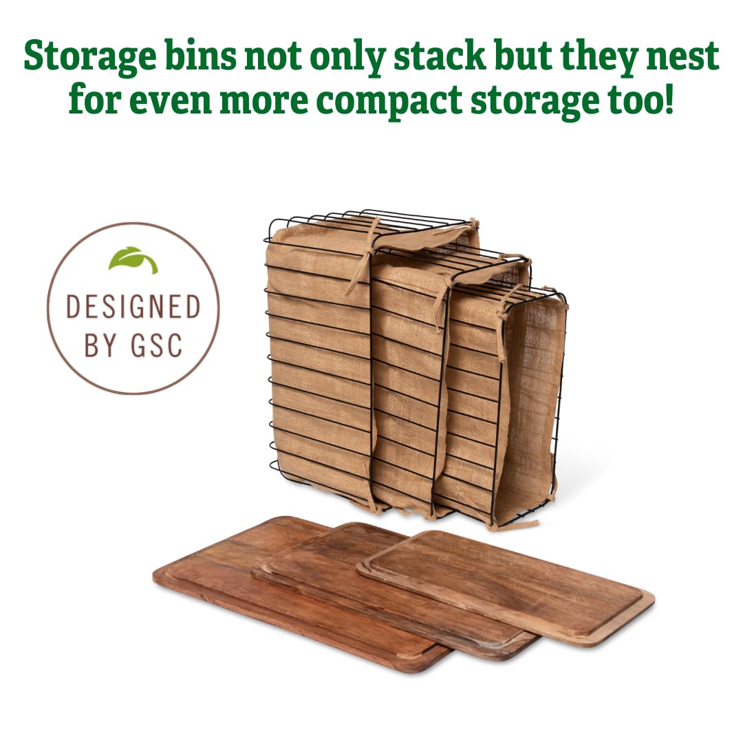 Stackable Root Vegetable Storage Bins Set for Potatoes, Onions & Carrots - Durable Plastic Garden Harvest Organizer for Kitchen Pantry & Root Cellar Organization