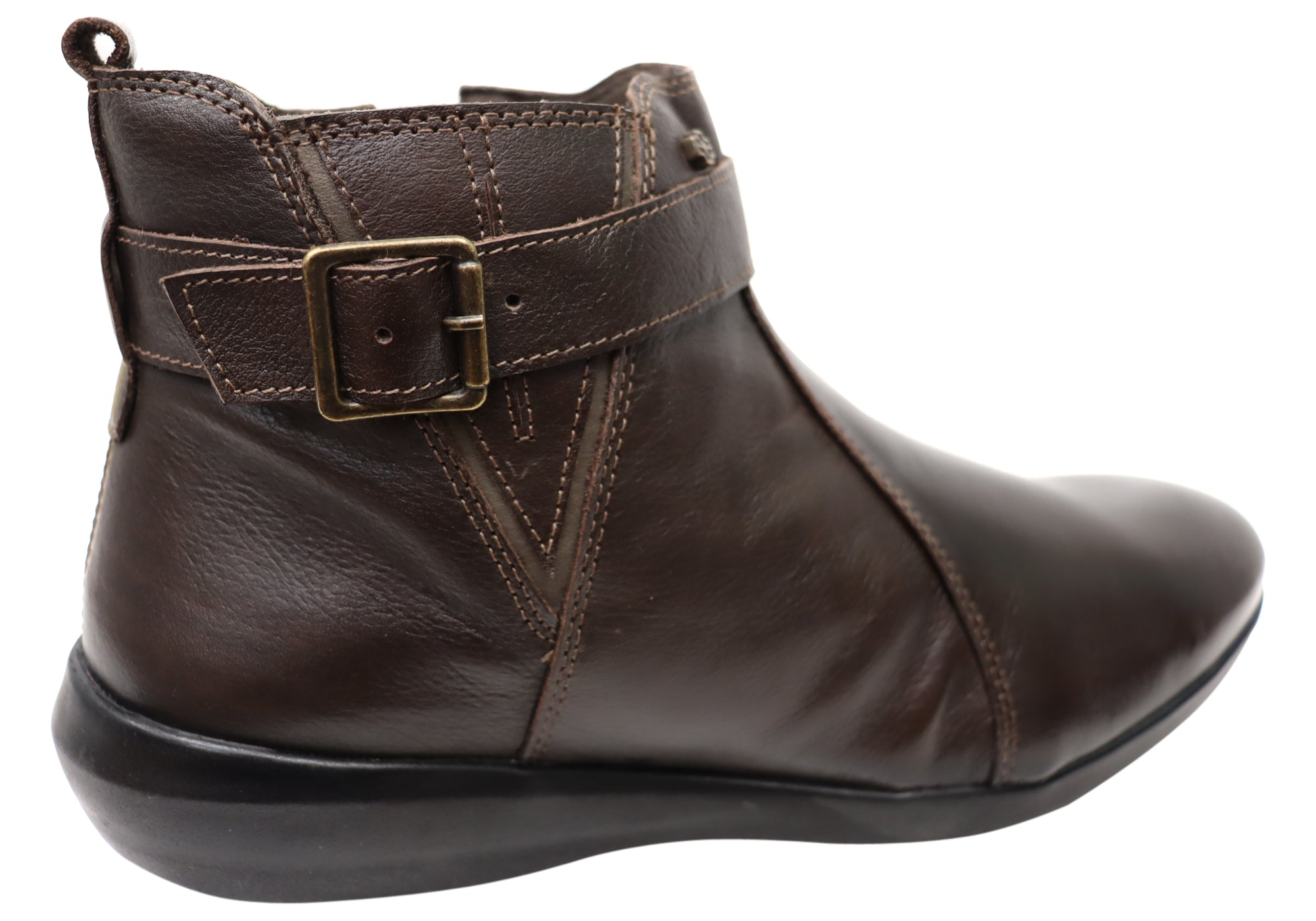 Perlatto Tess Women's Comfortable Leather Ankle Boots - Brazilian Made Leather Booties for Women - Perfect for Office, Casual Outfits and Fall Fashion